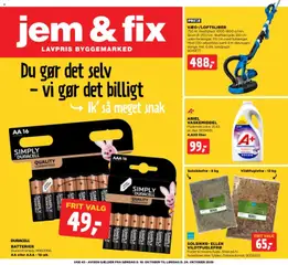 Jem & fix - Tilbudsavis uge 43 gyldig fra 18/10/2026