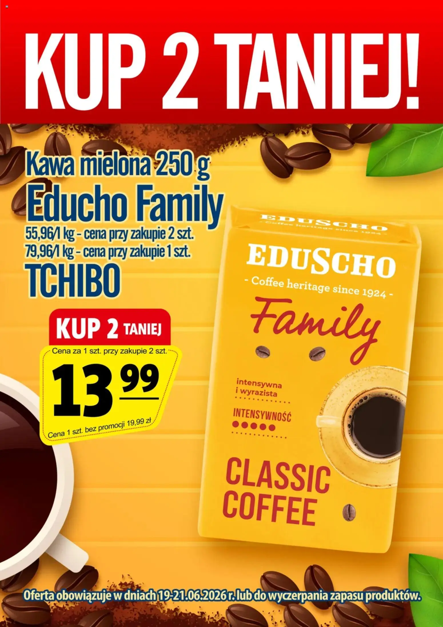 Prim Market promocja - Kawa Mielona Eduscho Family od 19.06.2026 | Strona: 1