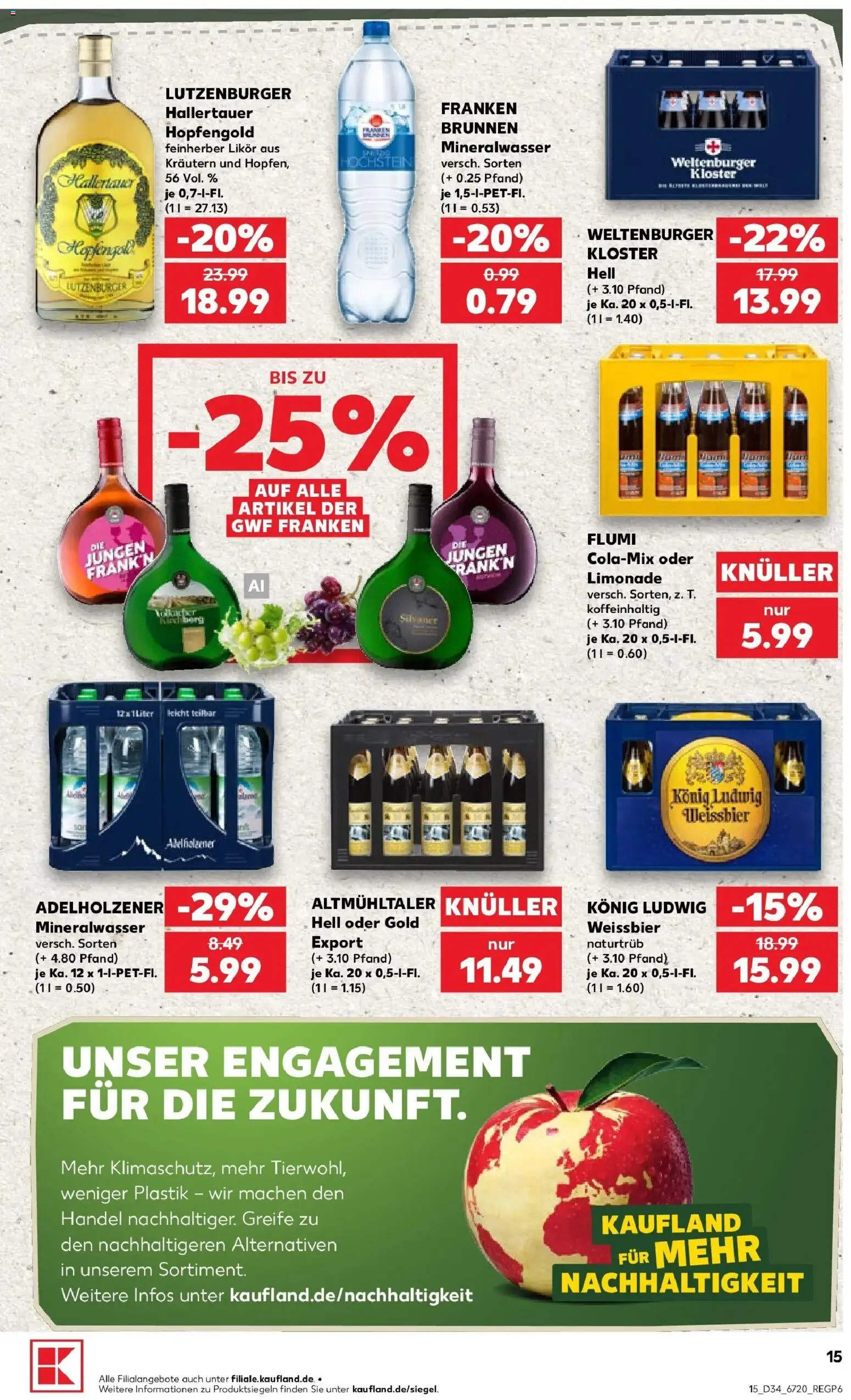 Prospekt Kaufland ab 17.08.2026 » Angebote Online zum Blättern | Seite: 26 | Produkte: Weißbier, Adelholzener, Limonade, Mineralwasser