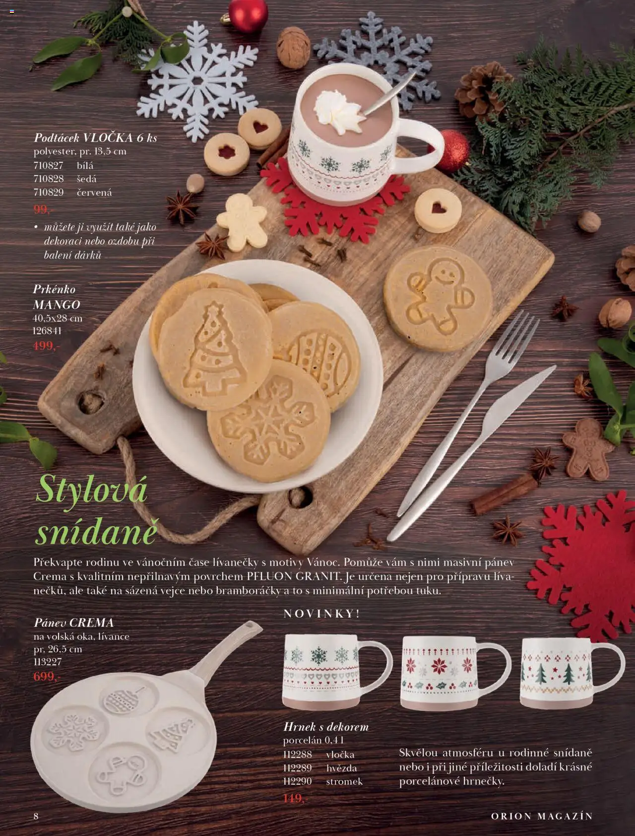 Orion katalog - Podzim/zima od 23.09.2025 | Strana: 8 | Produkty: Mango, Pánev, Hrnek, Crema