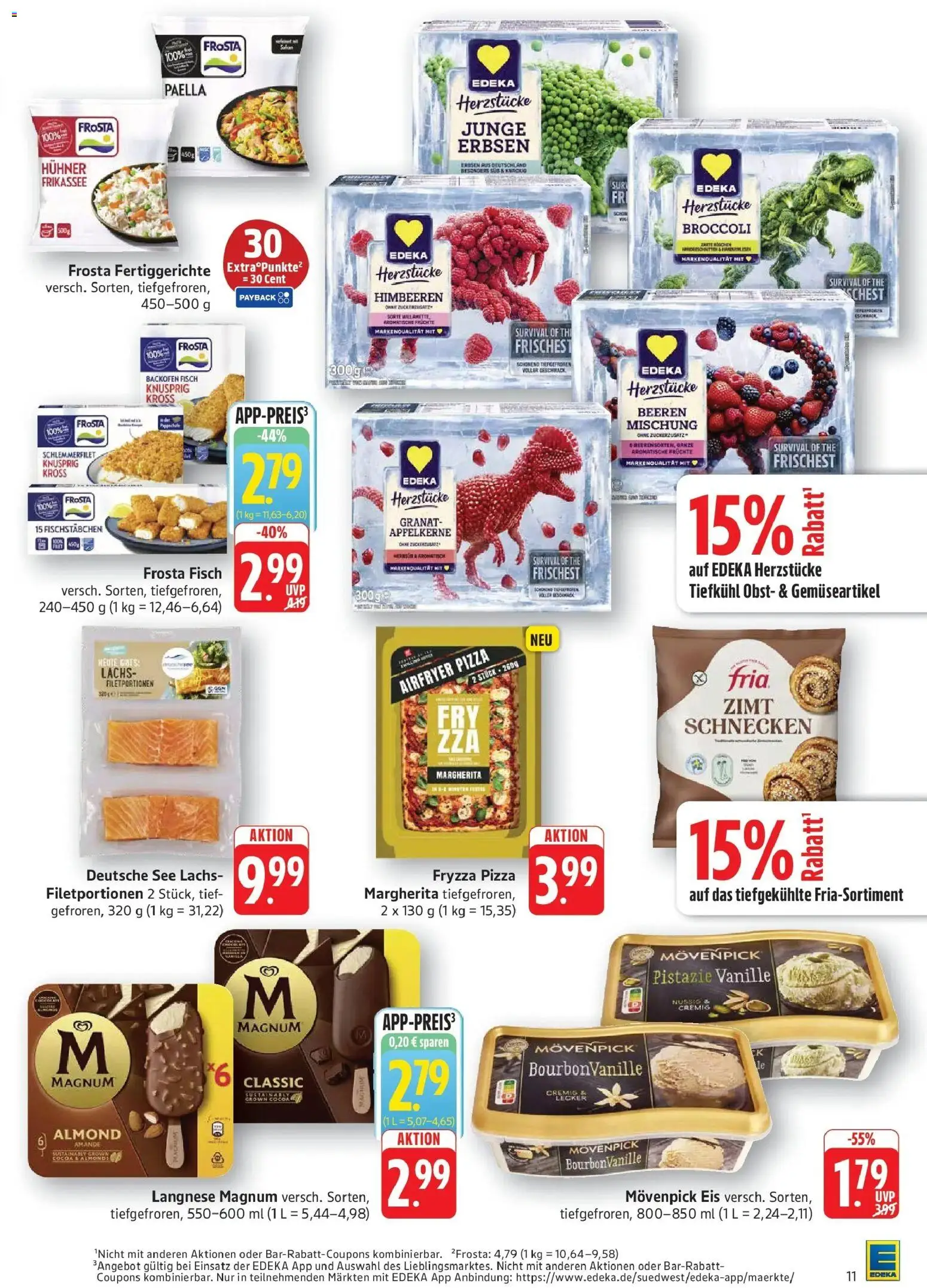 Edeka Prospekt Filderstadt-Bonlanden (ab 14.09.2026) » Angebote Online | Seite: 11 | Produkte: Himbeeren, Frosta, Vanille, Obst