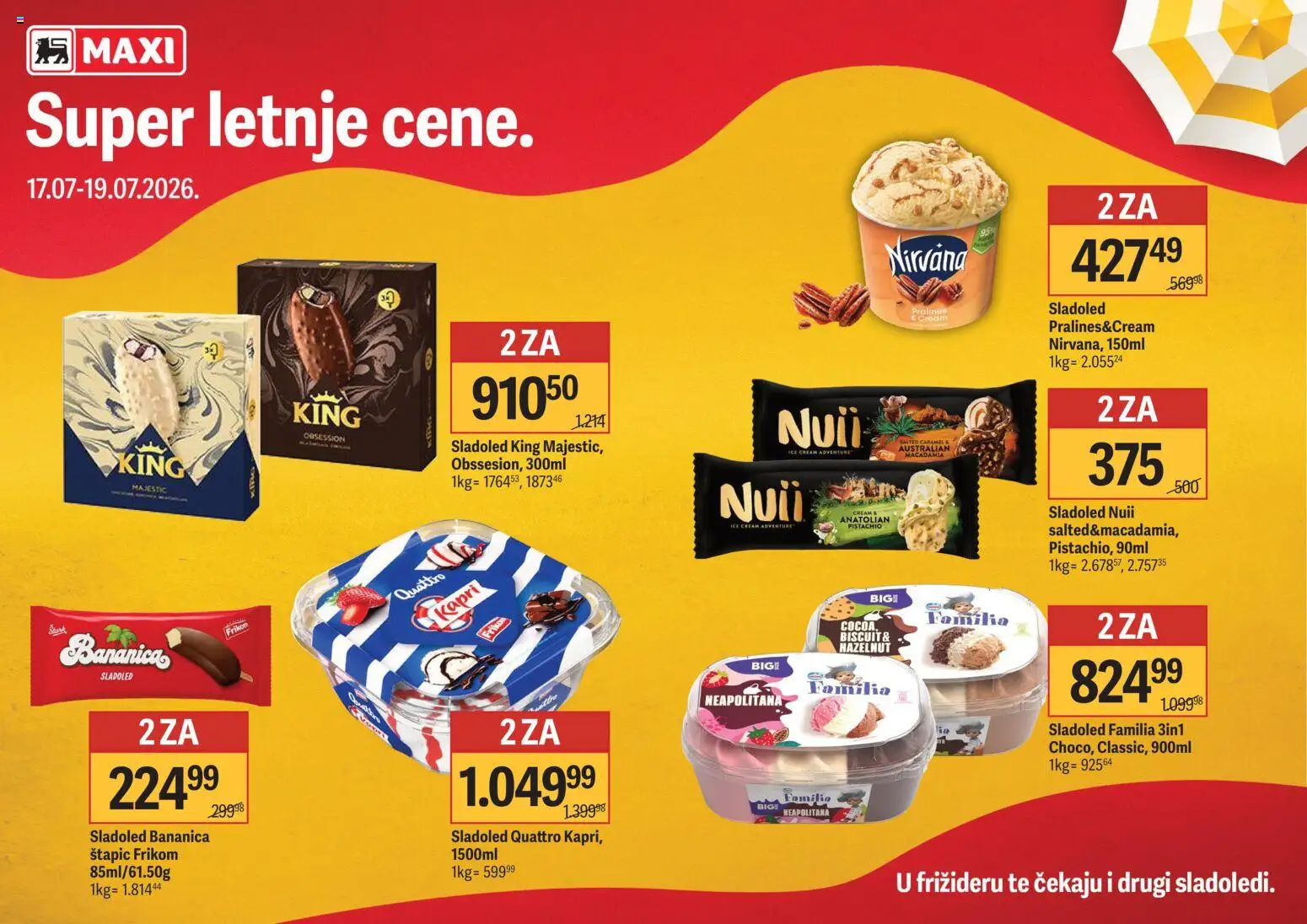 Maxi katalog - važi od 17.07.2026 | Strana: 1 | Proizvode: Sladoled