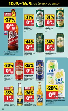 Biedronka leták platný od 10.09.2026 | Strana: 38 | Produkty: Radler, Corona pivo, Nealkoholické pivo, Gambrinus