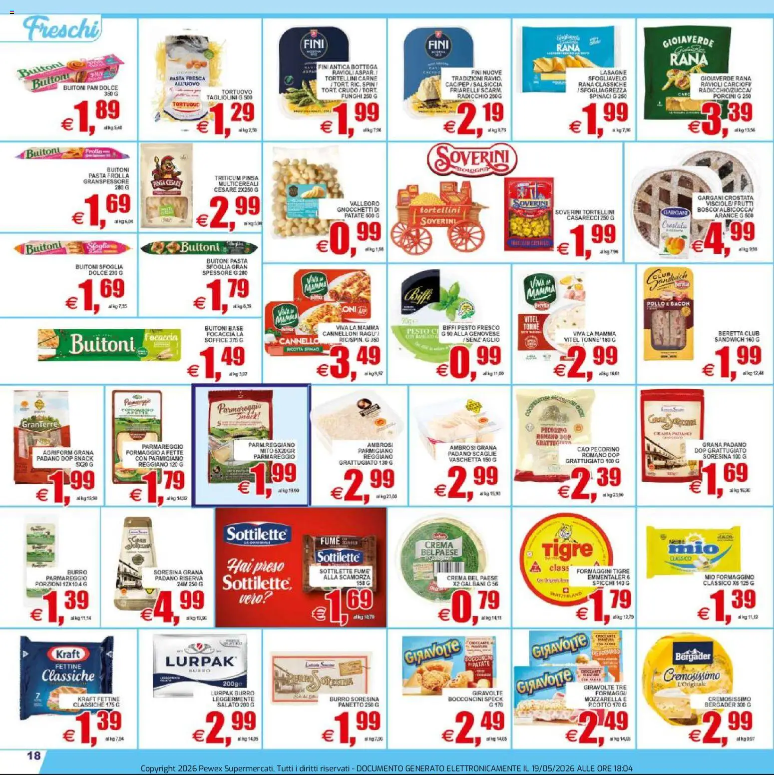 Volantino Pewex del 20.05.2026 | Pagina: 18 | Prodotti: Crema, Patate, Salsiccia, Pesto
