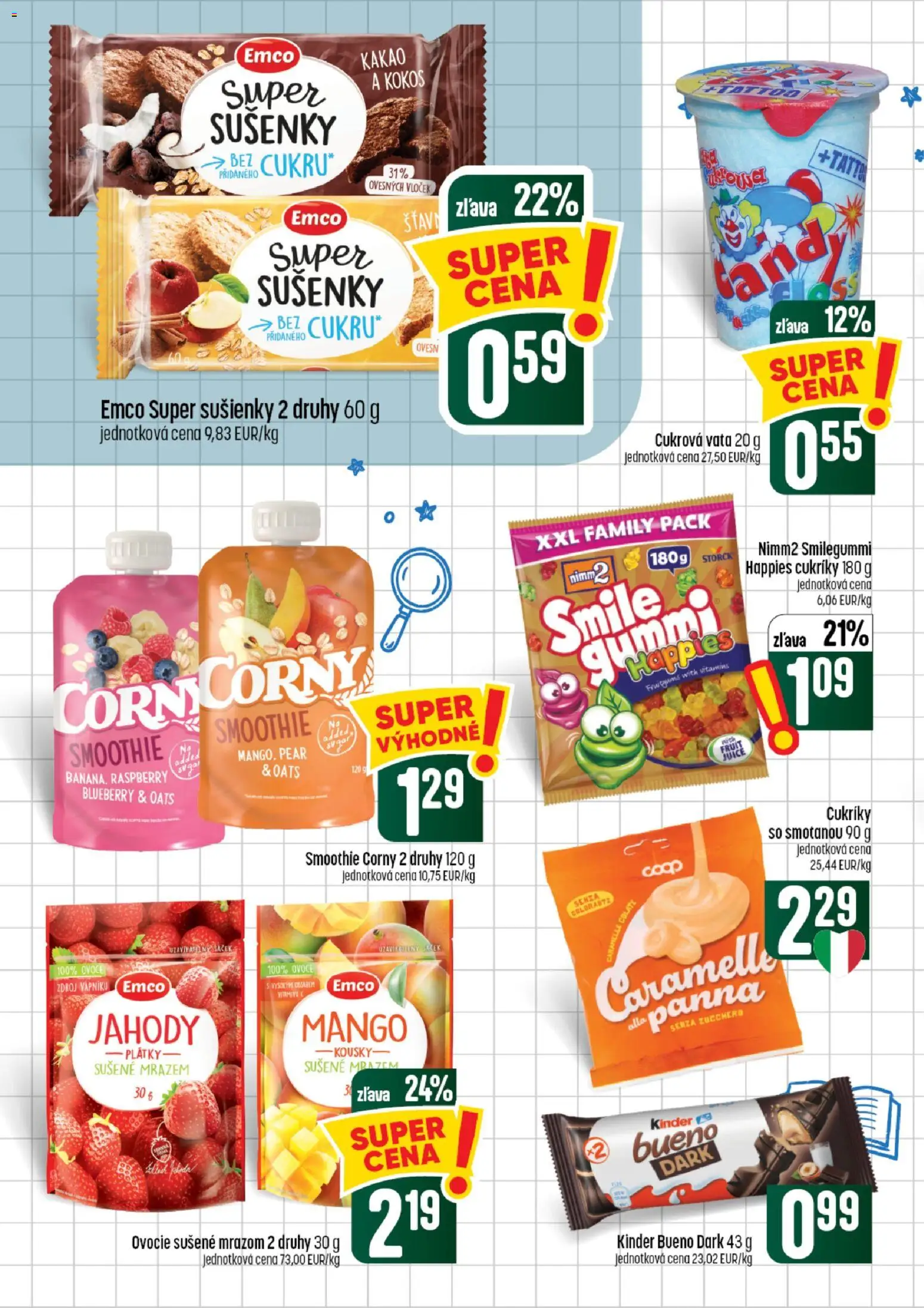 Nové COOP Jednota akcie – leták je platný od 13.08.2026 | Strana: 40 | Produkty: Jahody, Smoothie, Kakao, Ovocie