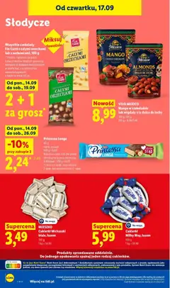 Pogląd oferty "VIVA MEXICO Mango w czekoladzie lub migdały à la dulce de leche, VIVA MEXICO Mango w czekoladzie lub migdały à la dulce de leche" - ważna od 17.09.2026 | Strona: 74 | Produkty: Mango, Czekolady, Orzechowa, Cukierki