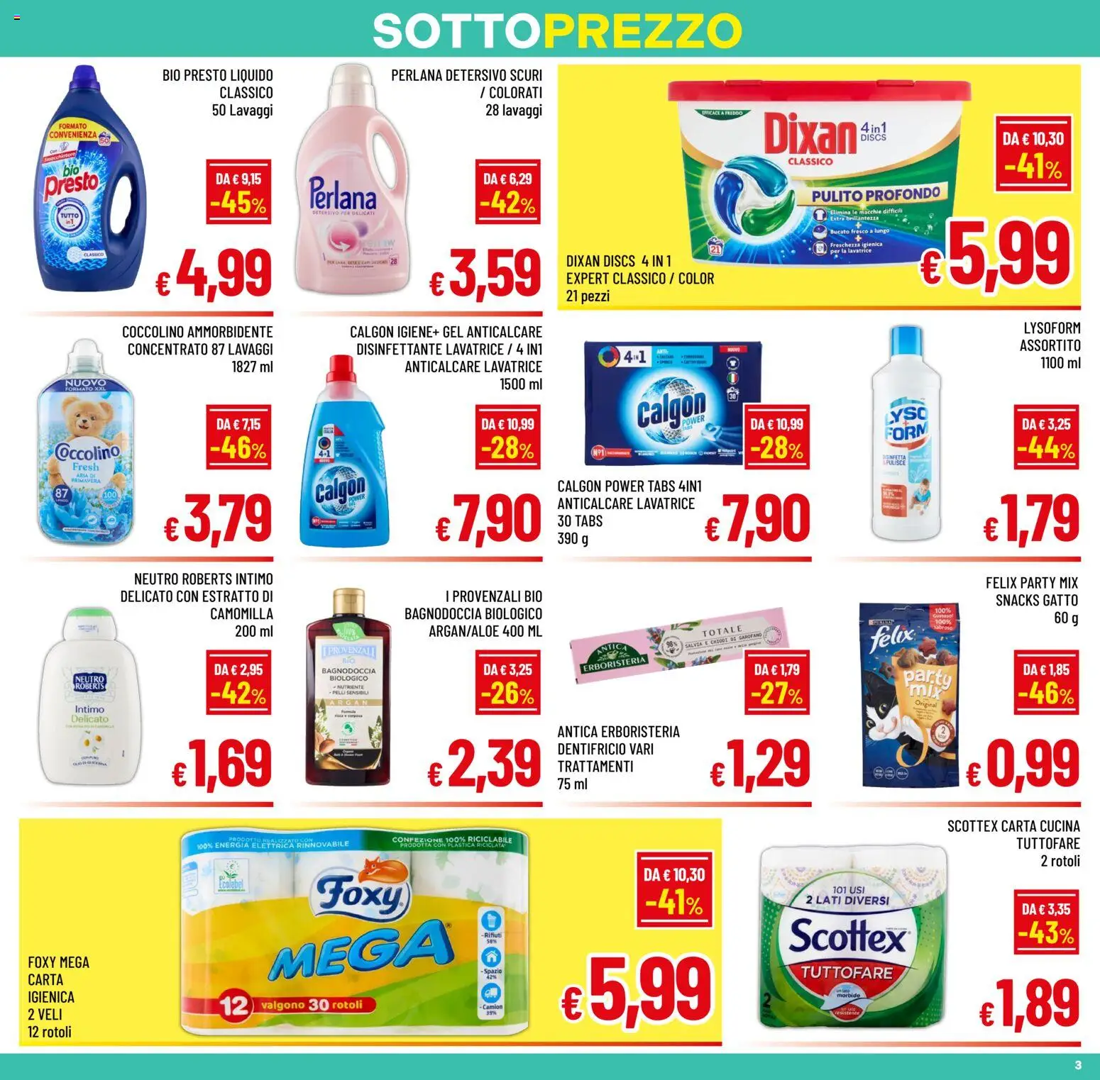 Volantino A&O del 22/07/2026 | Pagina: 3 | Prodotti: Anticalcare, Intimo, Lavatrice, Chiodi