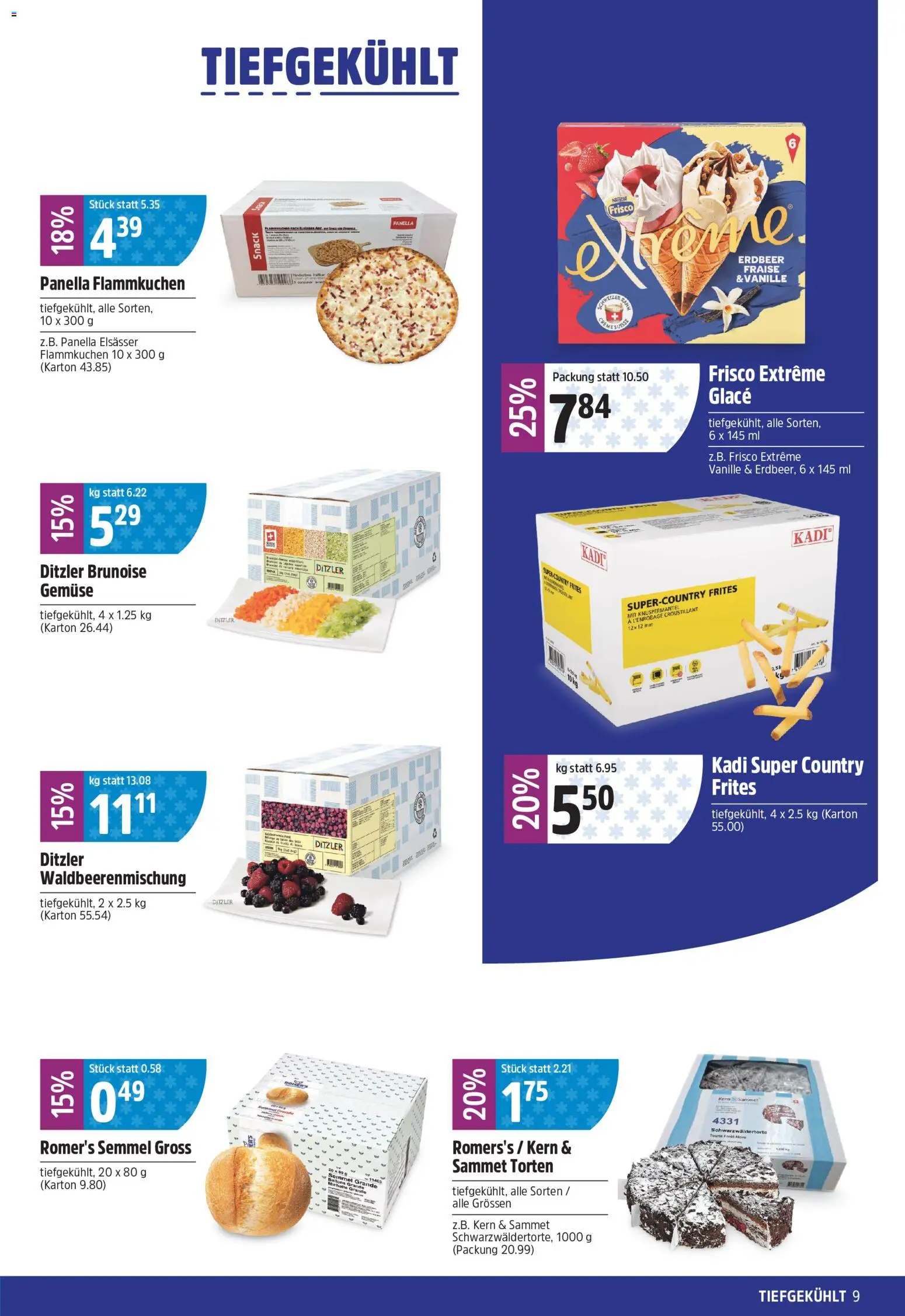 TopCC aktionen – gültig ab 27.07.2026 | Seite: 9 | Produkte: Glace, Gemüse