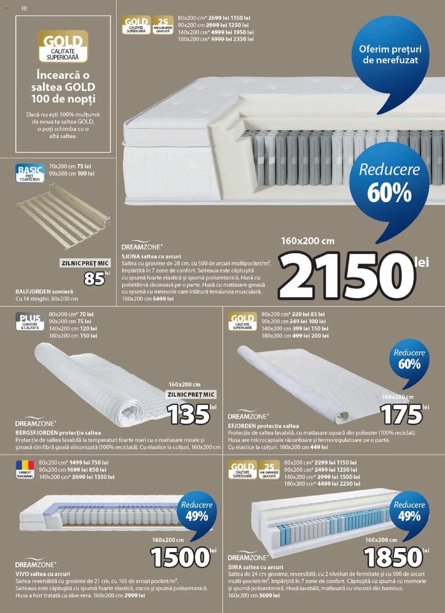 Noul catalog JYSK – valabil de la 27.05.2026 | Pagină: 10 | Produse: Memorie, Saltea, Türk kahvesi öğütme değirmeni