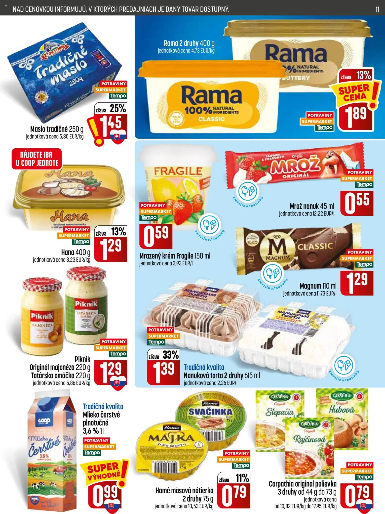 Nové COOP Jednota akcie – leták je platný od 26.08.2026 | Strana: 11