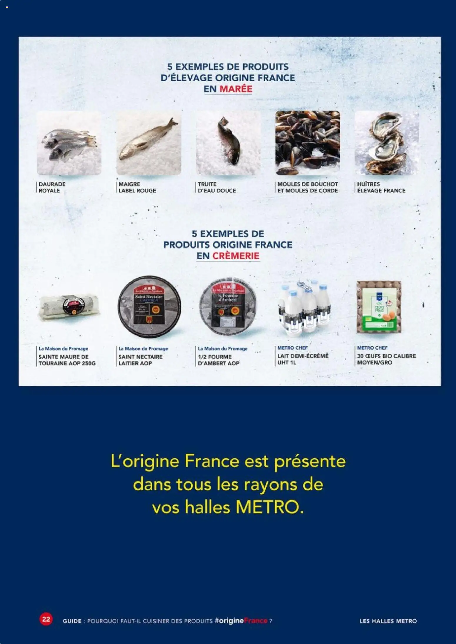 {H1} | Page: 22 | Produits: Moules, Truite, Lait, Œufs