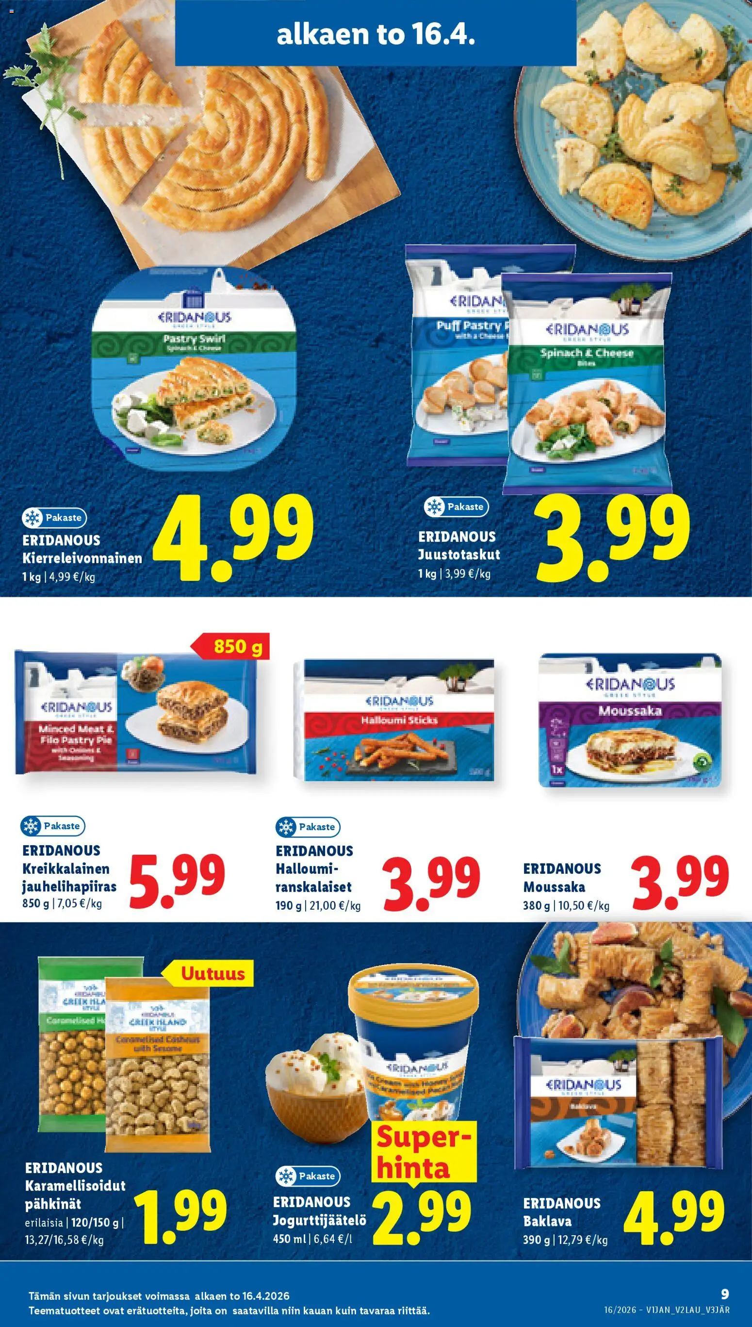 Lidl tarjoukset - Rovaniemi – voimassa 16.04.2026 alkaen | Sivu: 10 | Tuotteet: Halloumi, Pähkinät