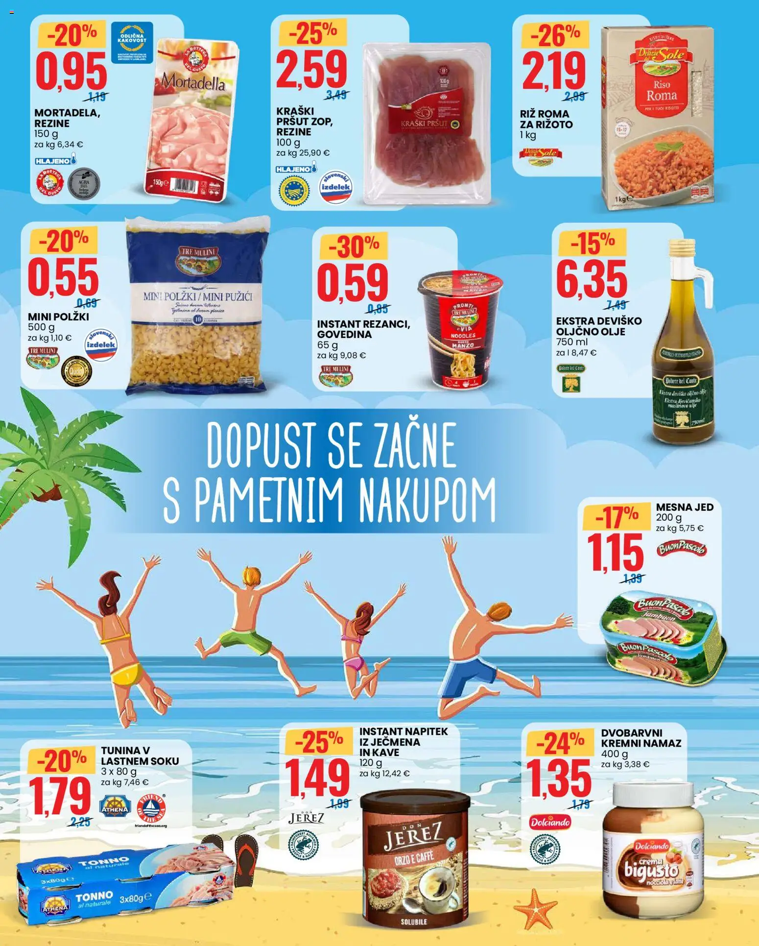 Novi Eurospin katalog ponudbe – veljaven od 18.06.2026 | Stran: 2 | Izdelki: Pršut, Tuna, Namaz, Riz