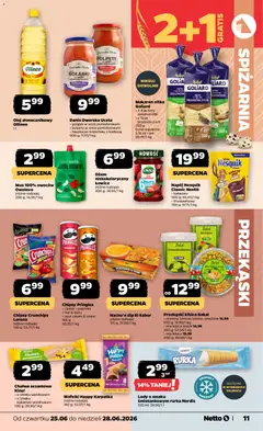 Pogląd oferty "Netto gazetka od czwartku spożywcza" - ważna od 25.06.2026 | Strona: 11 | Produkty: Olej słonecznikowy, Papryka, Olej, Brownie