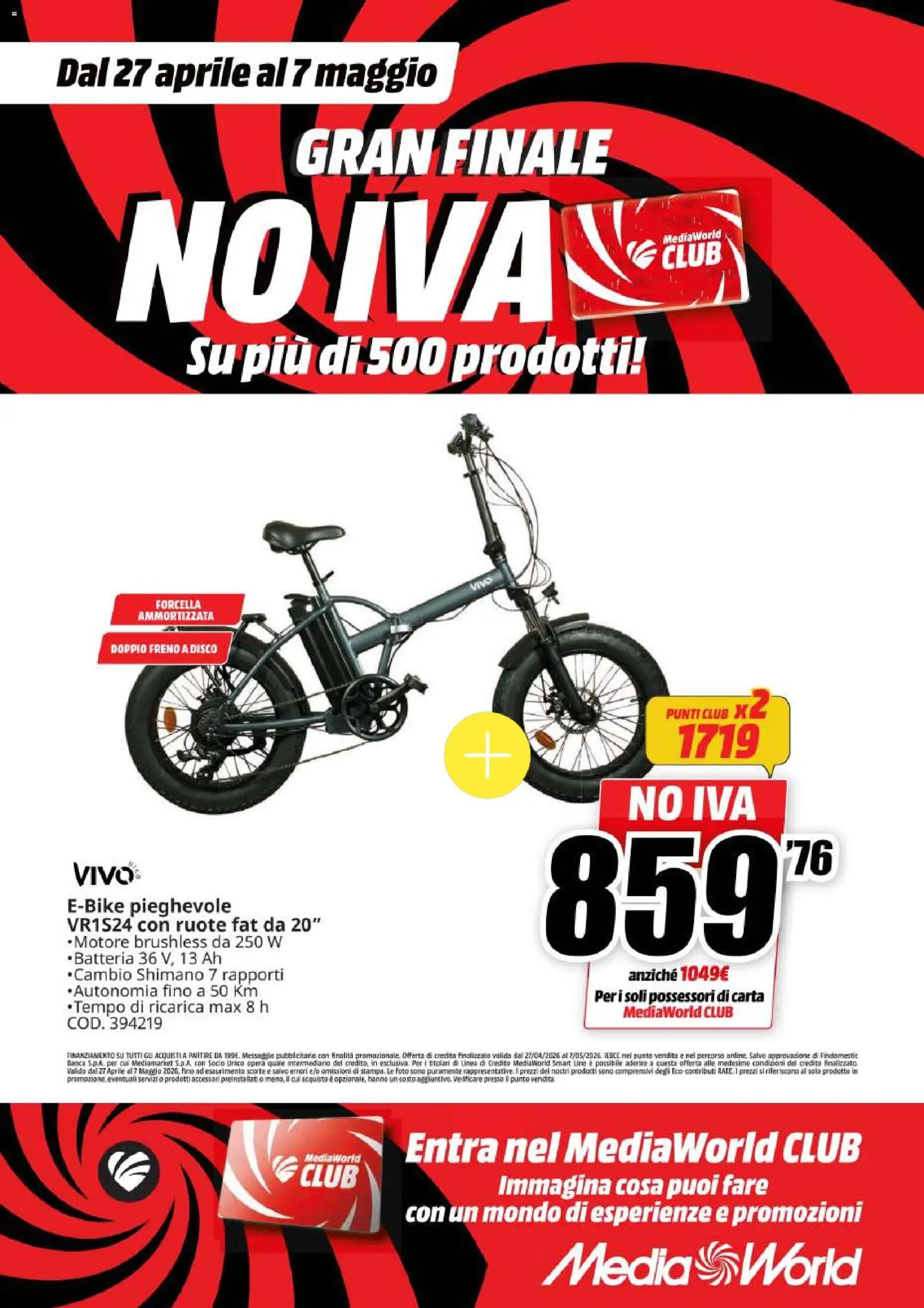 Volantino Media World del 27.04.2026 | Pagina: 55 | Prodotti: Disco, Batteria