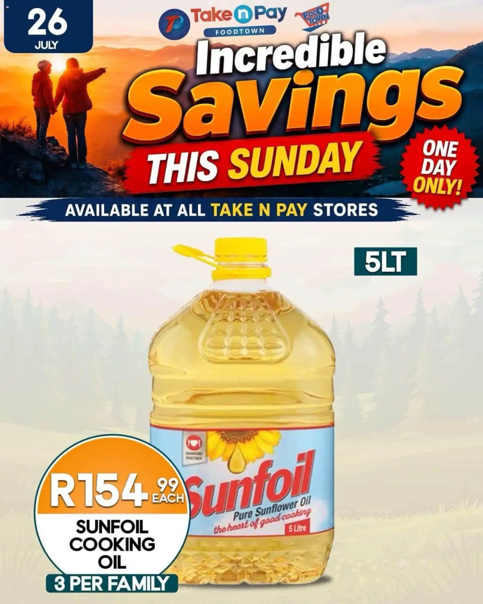 New Take n Pay catalogue – valid from 26/07/2026 | Page: 1 | Products: Oil