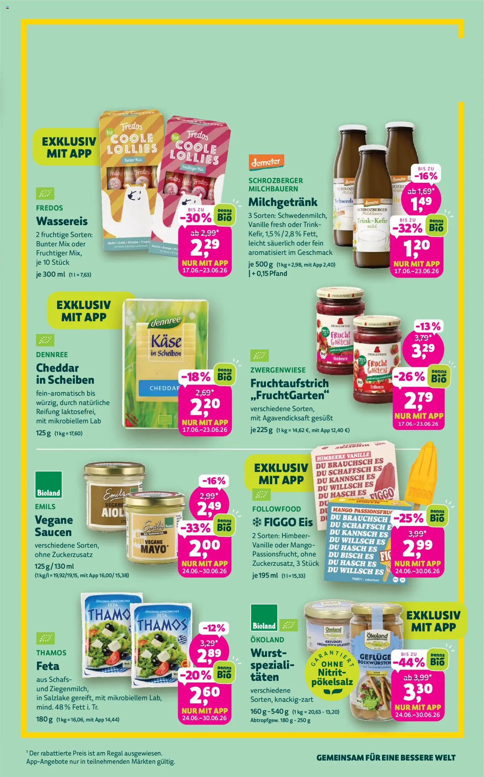 BioMarkt Prospekt – gültig ab 17.06.2026 | Seite: 3 | Produkte: Feta, Wurst, Himbeere, Eis