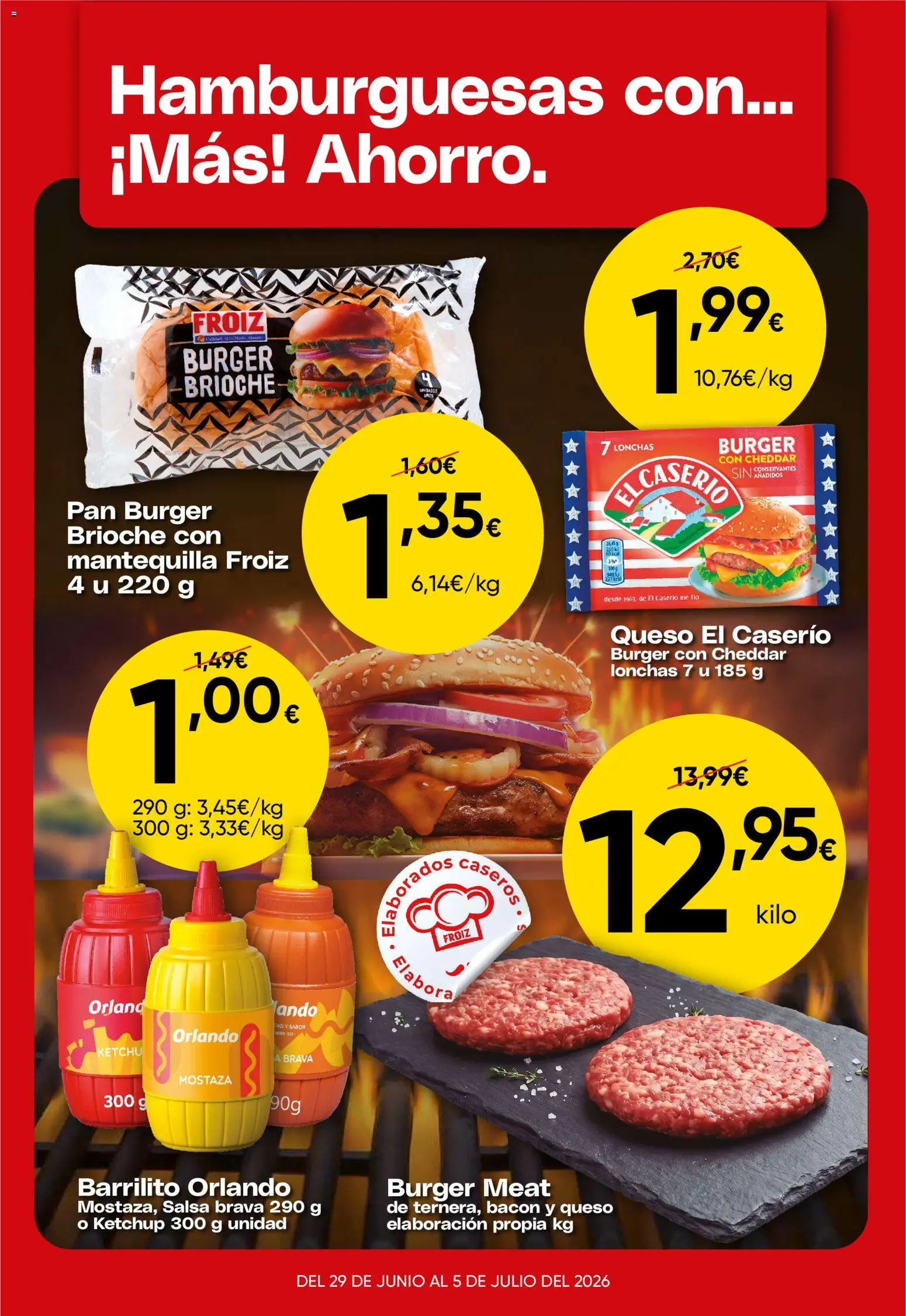 Froiz Oferta semanal │ válido desde el 29/06/2026 | Página: 4 | Productos: Queso, Pan, Salsa brava, Συσκευή ροής