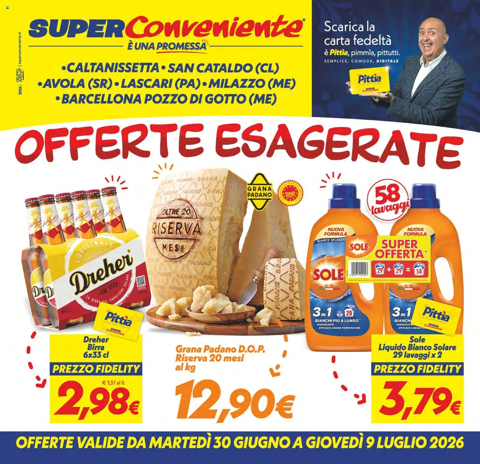 Volantino SuperConveniente del 30/06/2026 | Pagina: 1 | Prodotti: Birra, Tè, Grana Padano