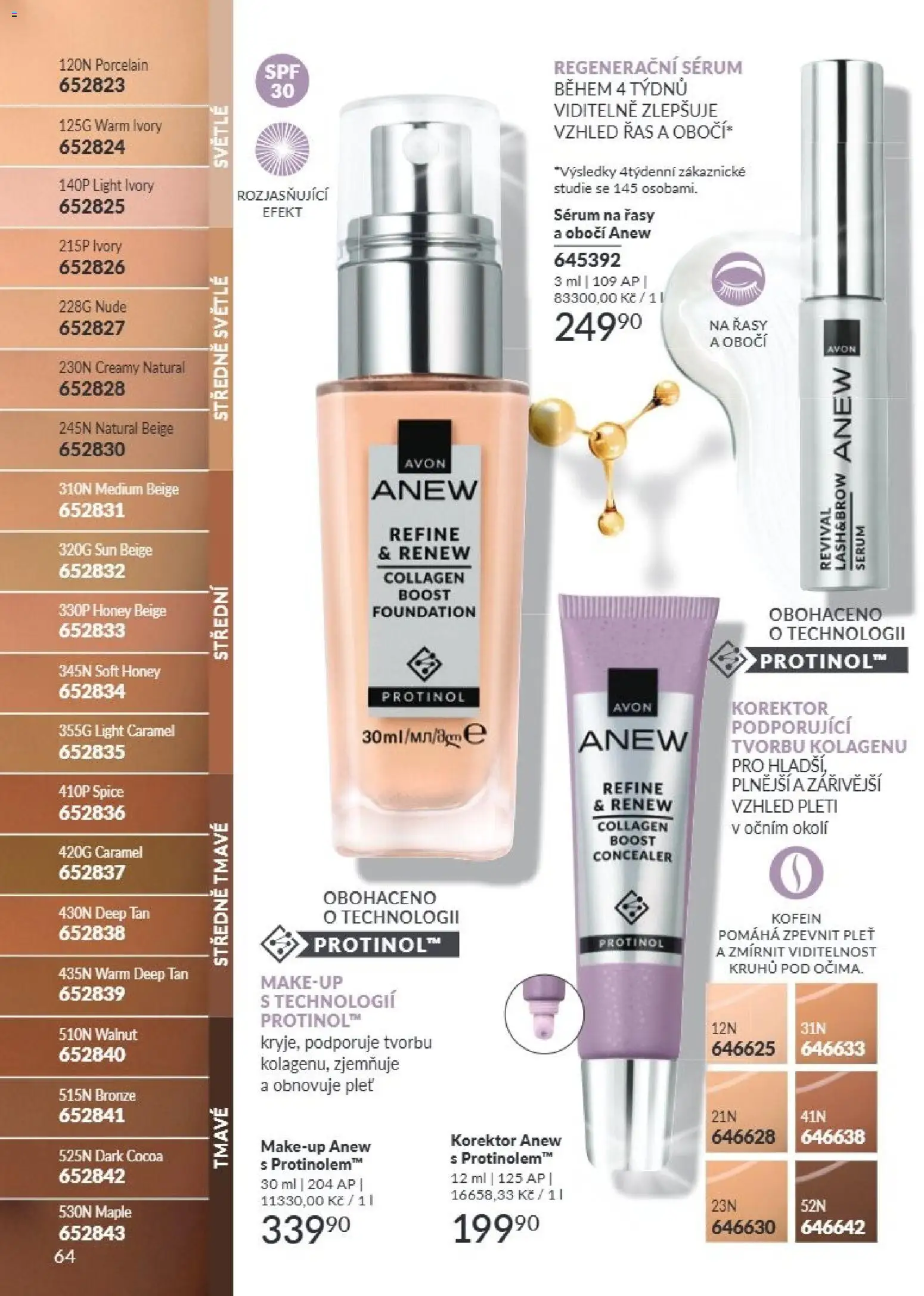 Avon Katalog 07/2026 od 01.07.2026 | Strana: 64 | Produkty: Makeup, Sérum, Sérum na řasy, Korektor
