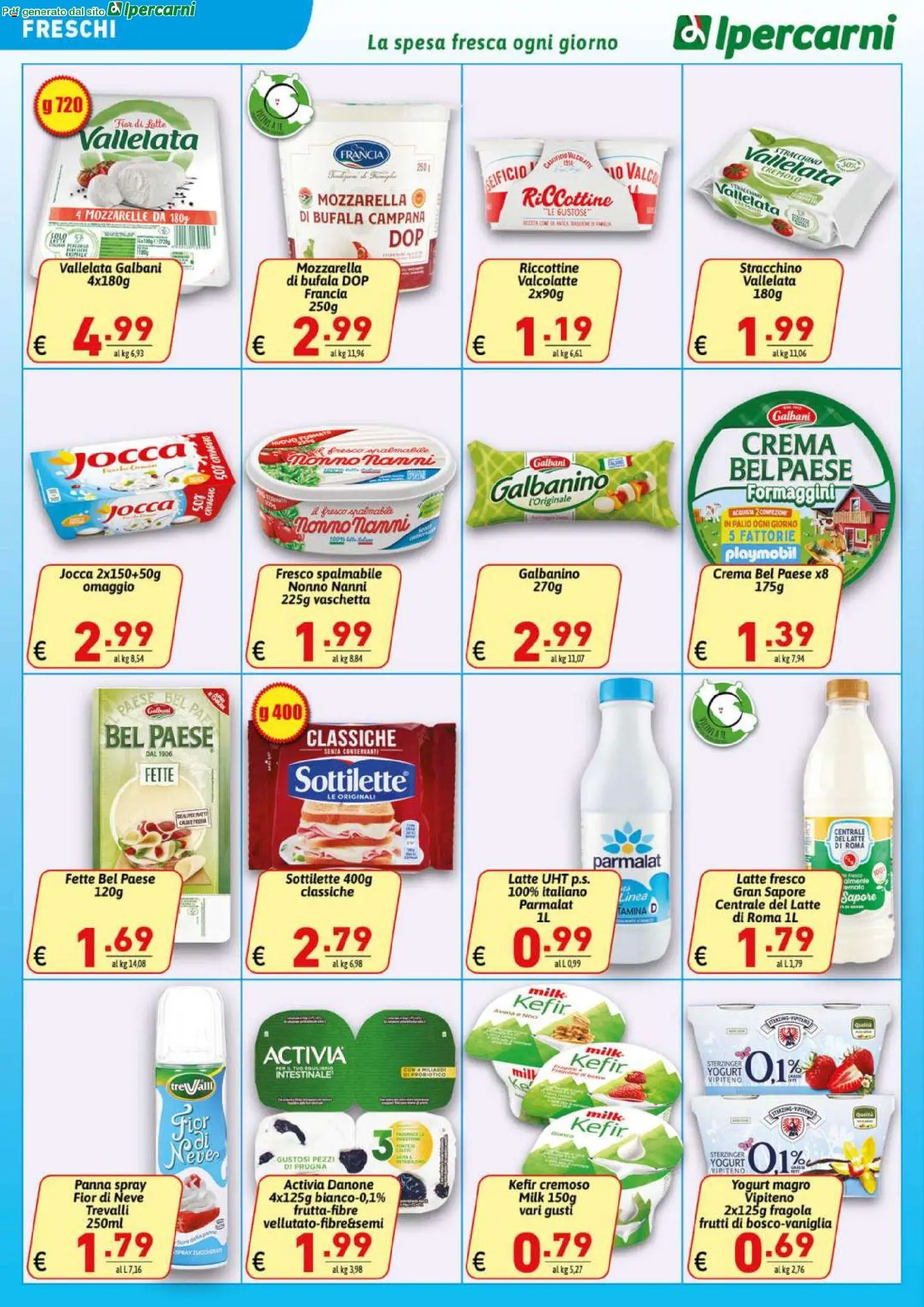Volantino Ipercarni del 08.05.2026 | Pagina: 8 | Prodotti: Crema, Yogurt, Panna, Latte
