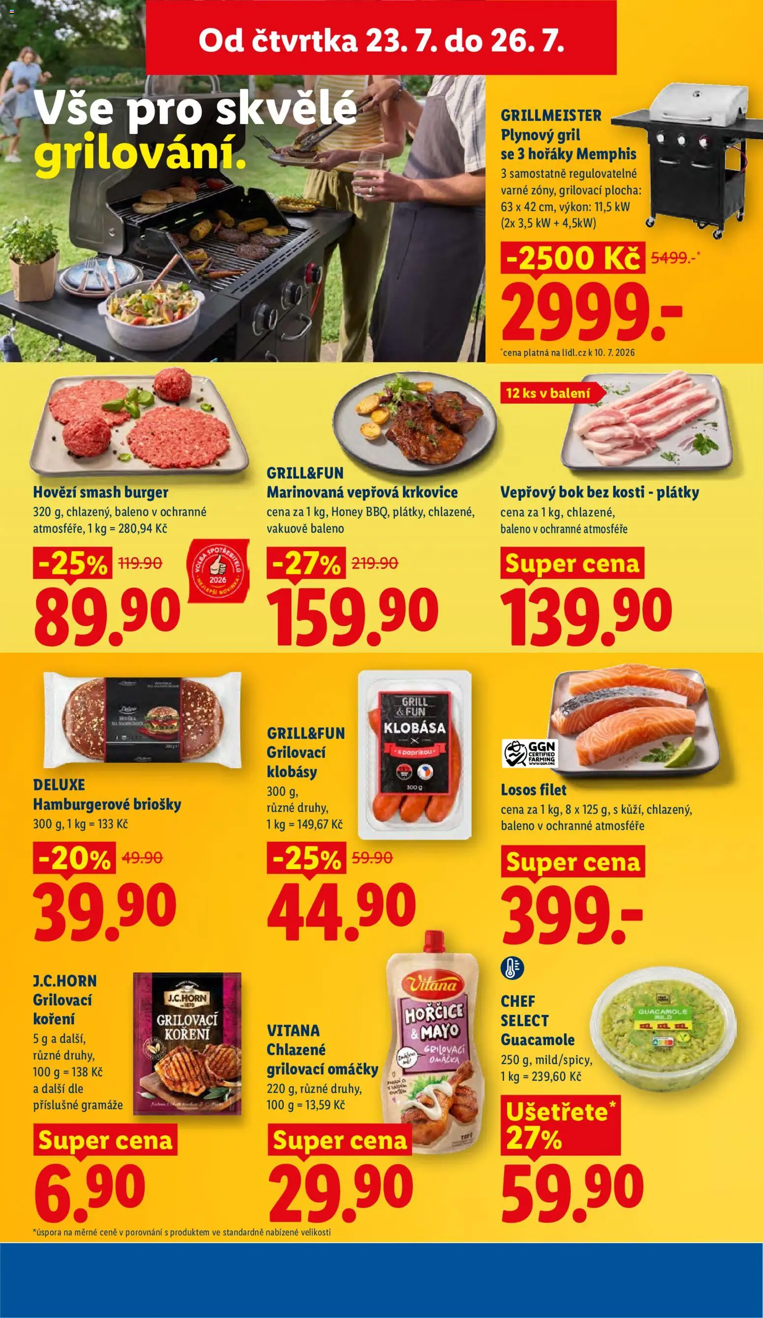 Lidl leták od 23.07.2026 | Strana: 20 | Produkty: Hamburger, Vepřový bok bez kosti, Koření, Hořčice