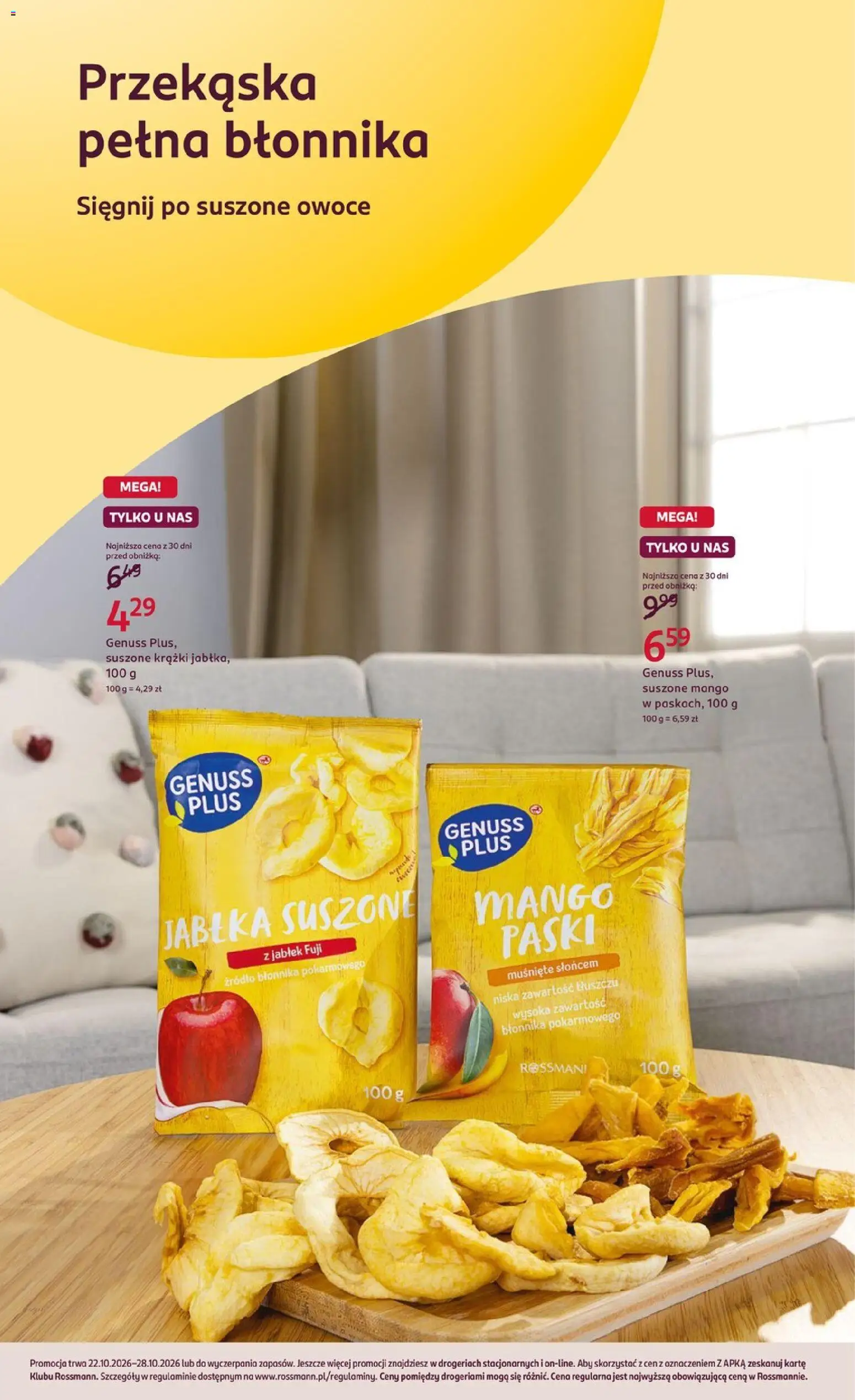 Rossmann gazetka od 22.10.2026 | Strona: 2 | Produkty: Mango, Suszone mango, Jabłka, Owoce