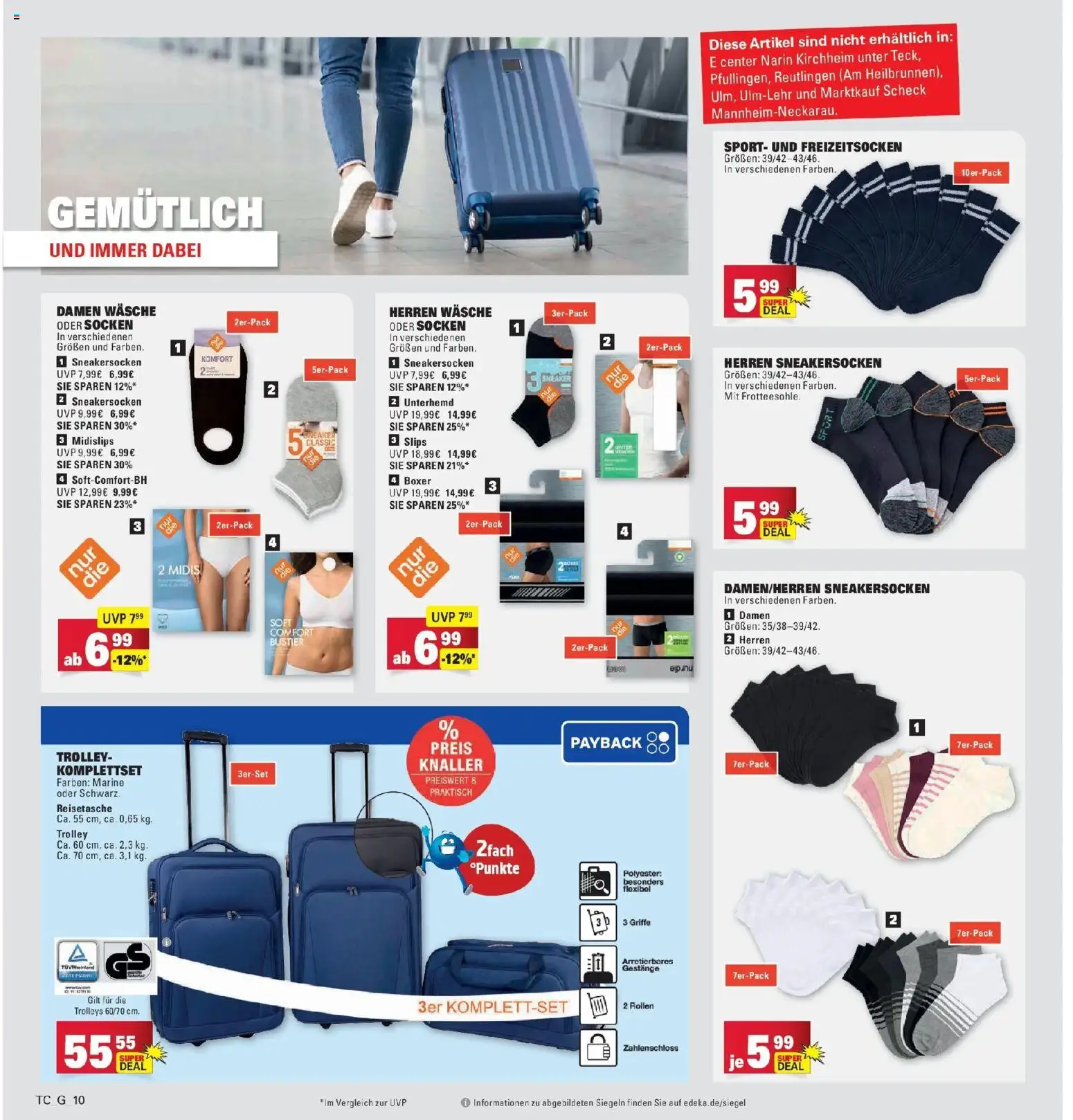 Marktkauf Prospekt Böblingen – gültig ab 29.06.2026 | Seite: 44 | Produkte: Unterhemd, Socken, Boxer, Reisetasche