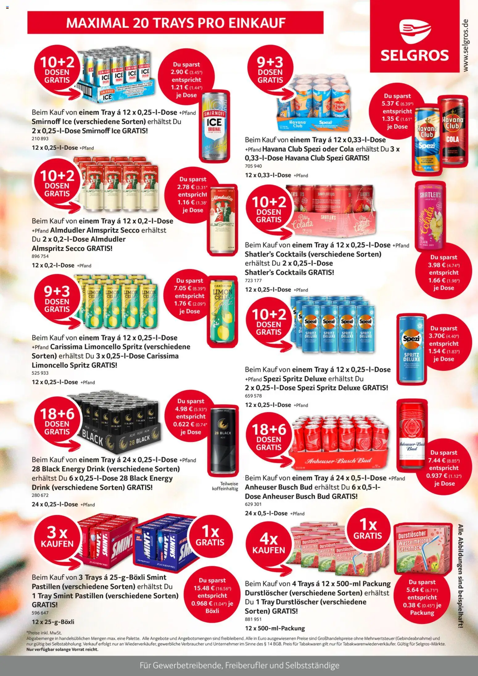 Selgros Tag des Handels – gültig ab 23.06.2026 | Seite: 2 | Produkte: Havana club, Durstloscher, Sprite, Cola