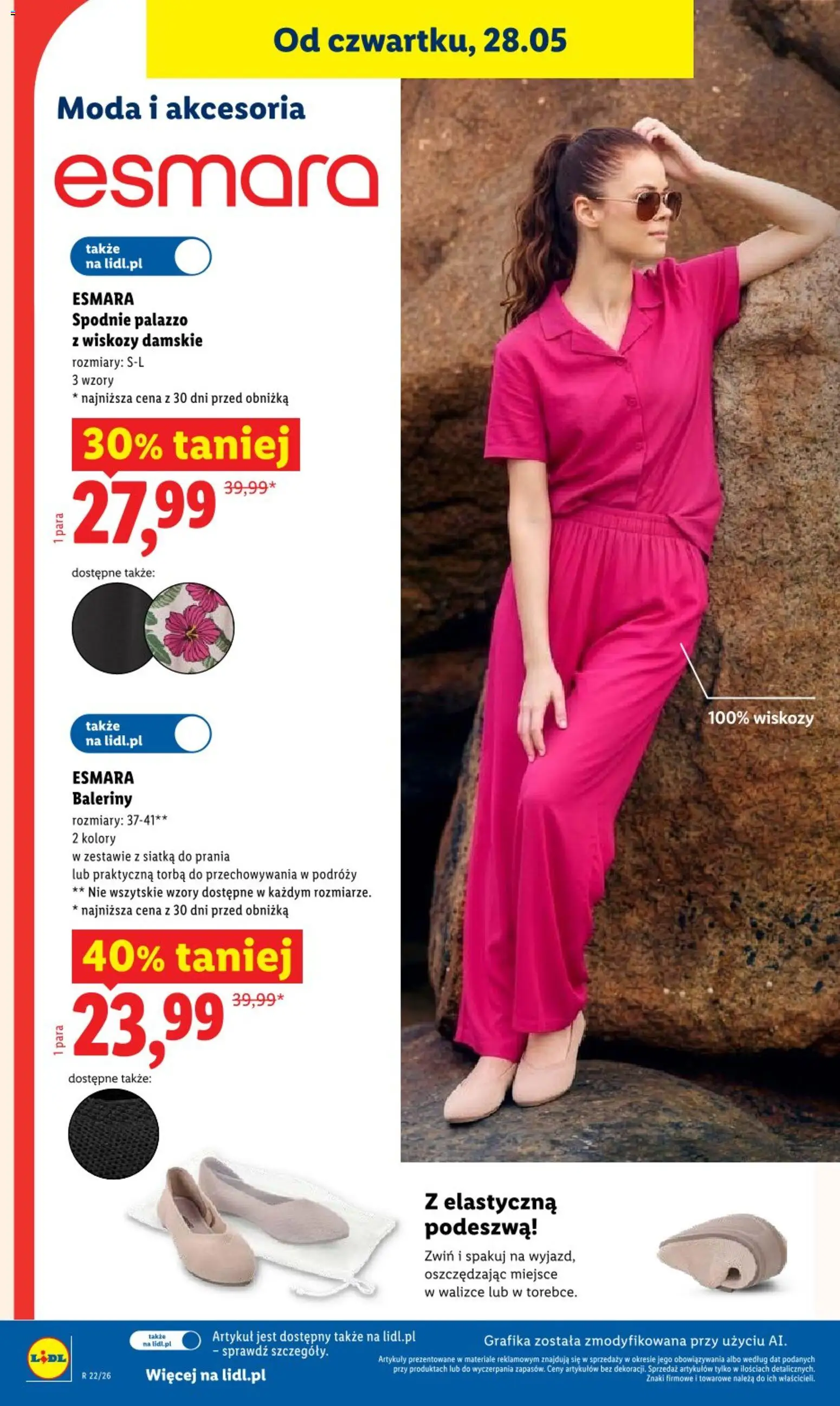 Lidl gazetka od 28.05.2026 | Strona: 32 | Produkty: Spodnie, Baleriny, Torba, Siatka