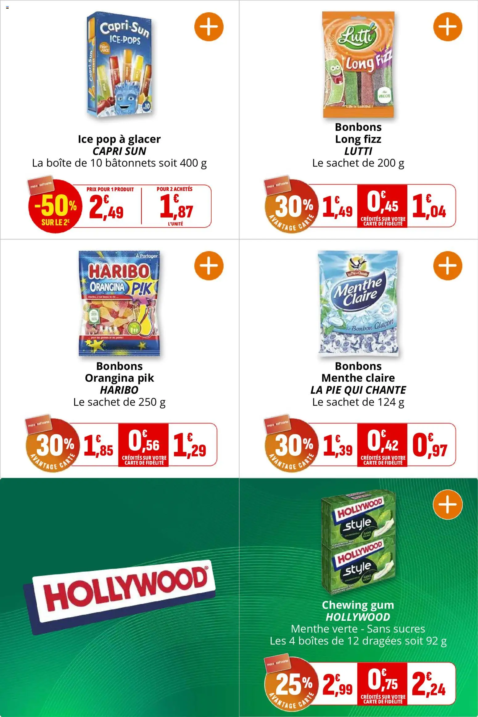 {H1} | Page: 25 | Produits: Orangina, Menthe, Dragées, Bonbons