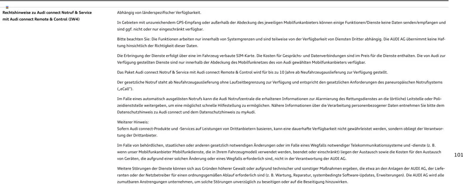 Audi RS e-tron GT / RS e-tron GT performance – gültig ab 02.10.2026 | Seite: 101