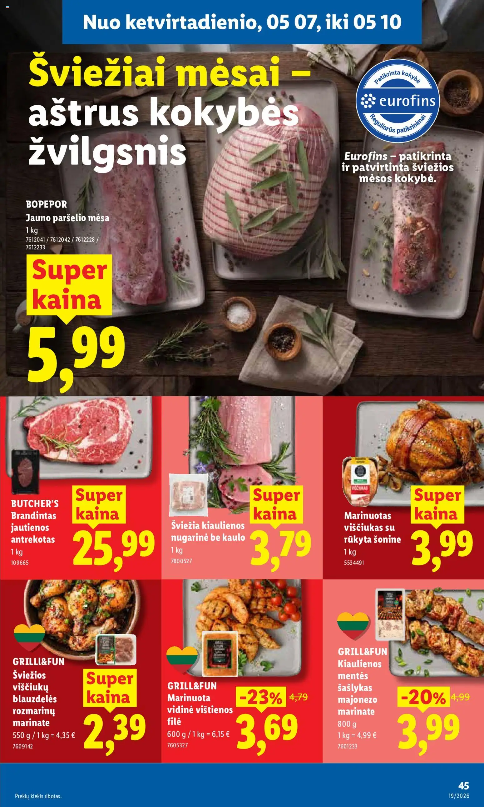 LIDL akcijos nuo 04.05.2026 | Puslapis: 53 | Prekių: Vištienos, Kiaulienos, Jautienos, Viščiukas