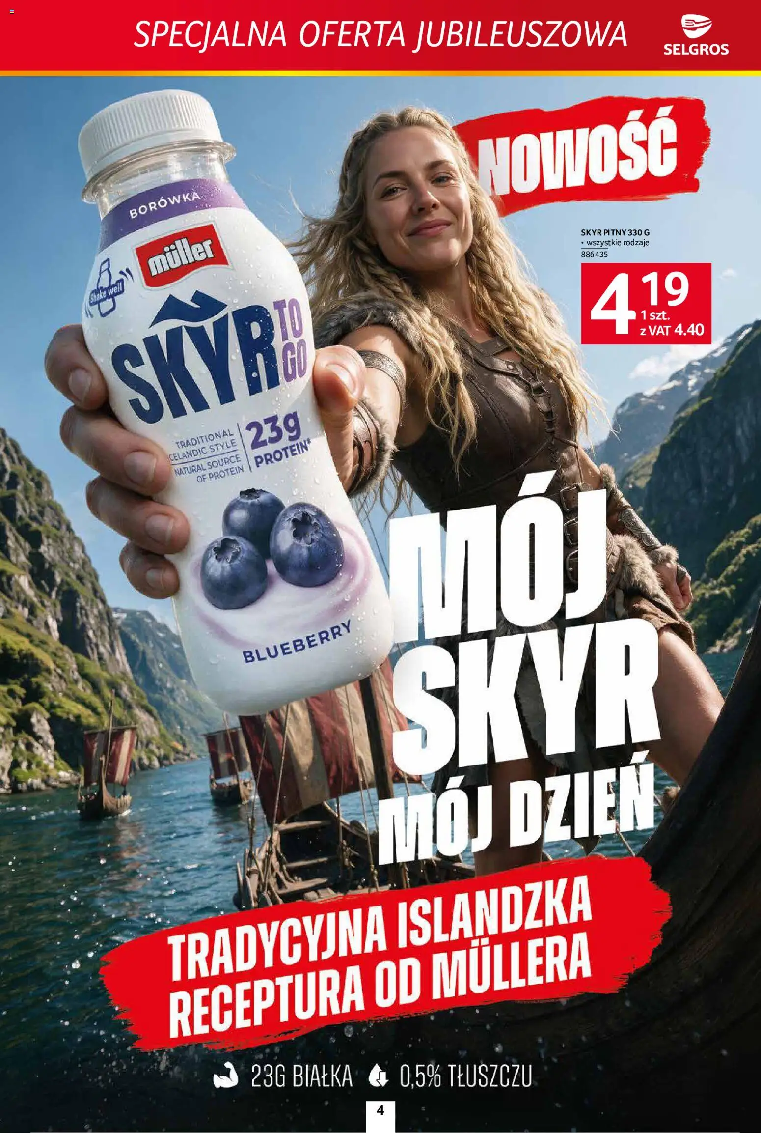 Selgros cash&carry gazetka - Specjalna oferta jubileuszowa od 10.09.2026 | Strona: 4 | Produkty: Skyr pitny, Skyr