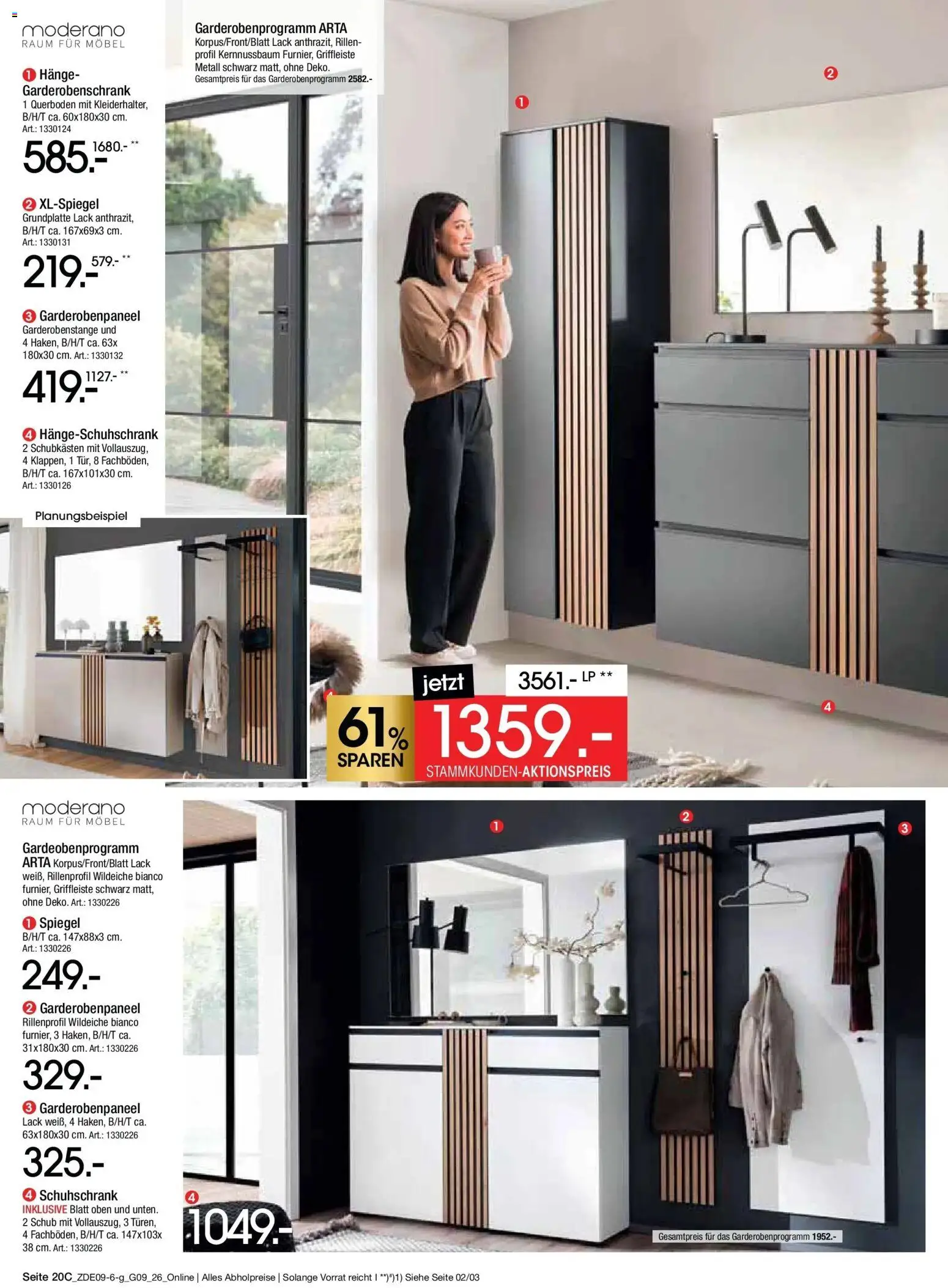 Zurbrüggen Prime Shopping week – gültig ab 12.09.2026 | Seite: 32 | Produkte: Spiegel, Garderobenschrank