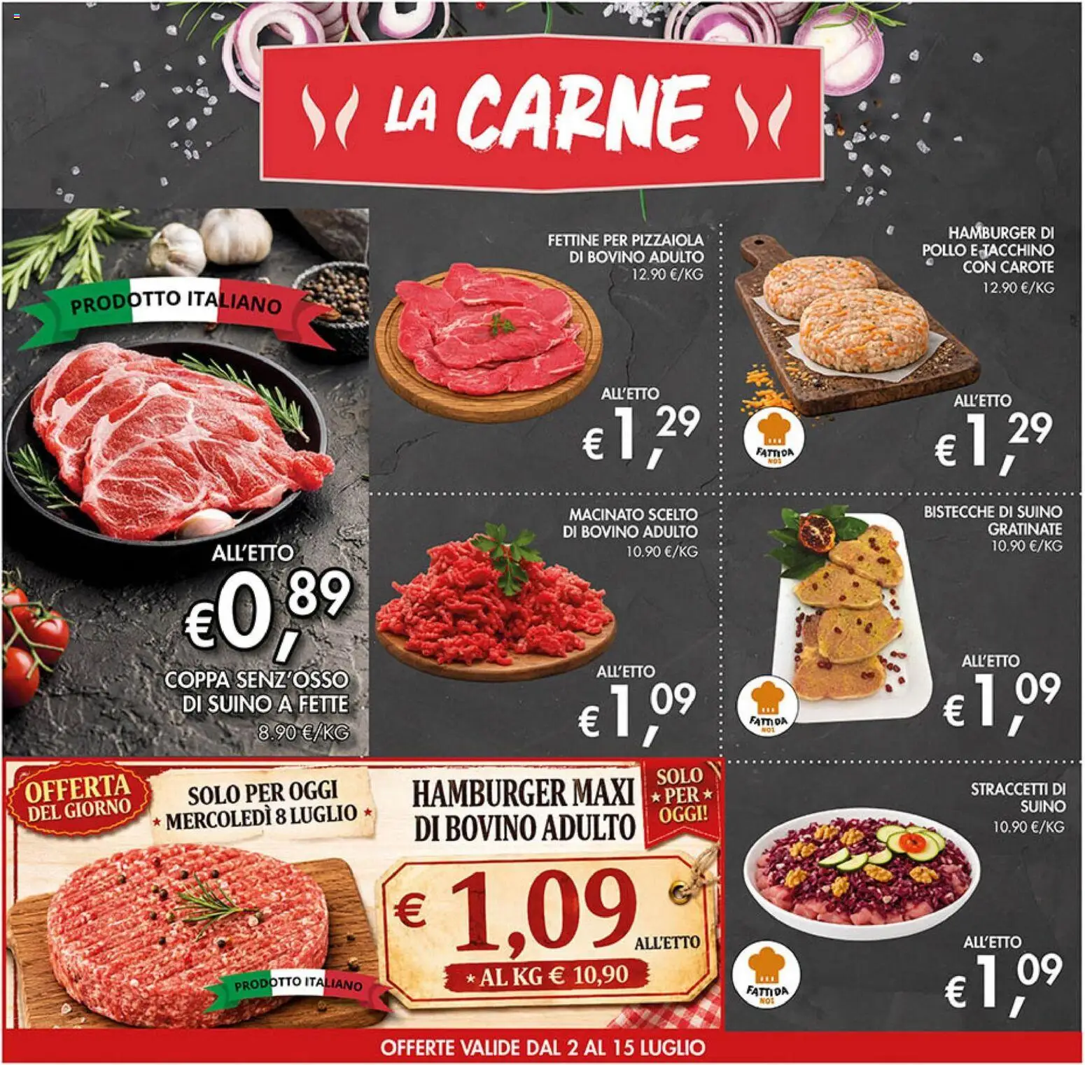 Volantino Coal del 02/07/2026 | Pagina: 4 | Prodotti: Suino, Tacchino, Carote, Macinato