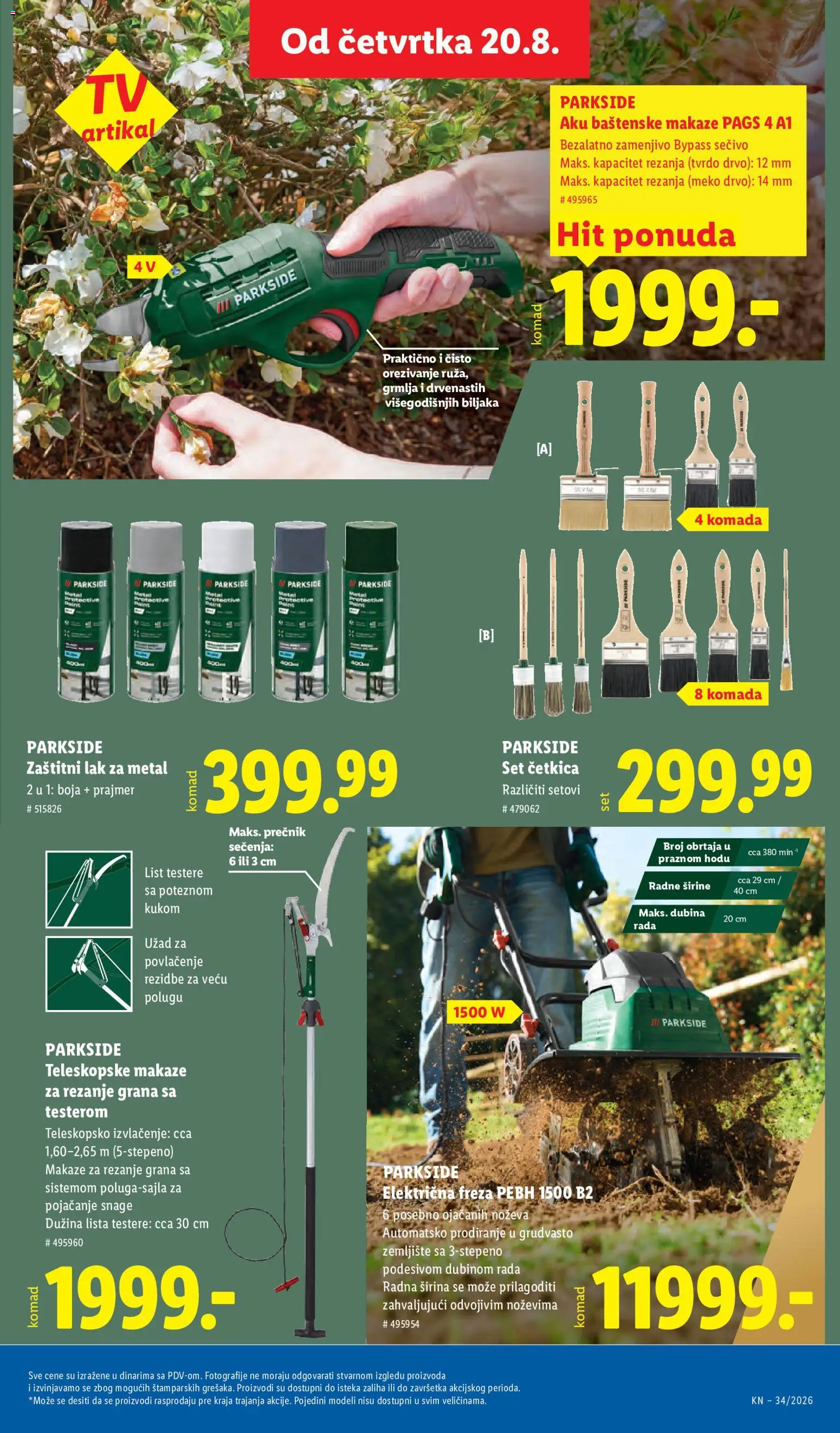 Lidl katalog - važi od 20.08.2026 | Strana: 83 | Proizvode: Parkside, List, Makaze, Teleskopske makaze
