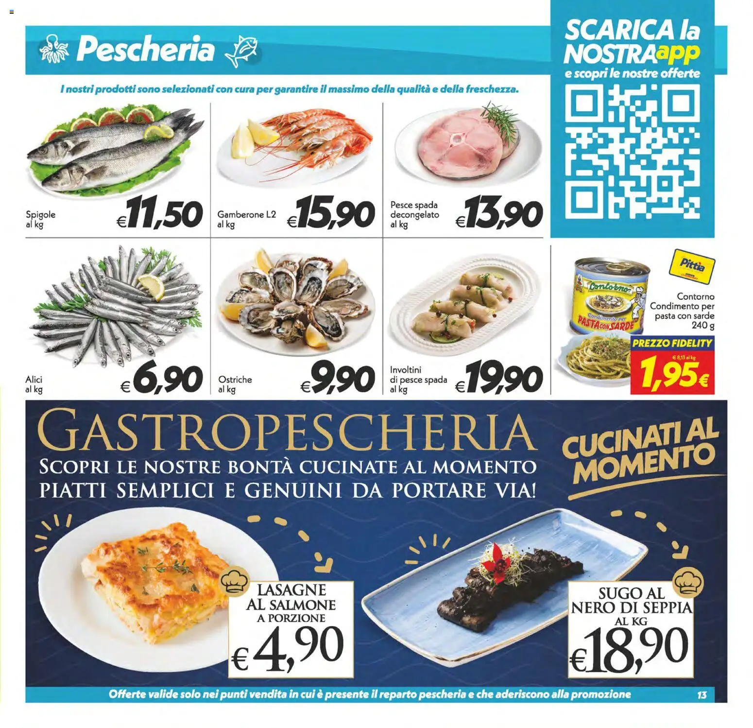 Volantino SuperConveniente del 11/08/2026 | Pagina: 13 | Prodotti: Salmone, Piatti, Pasta, Lasagne