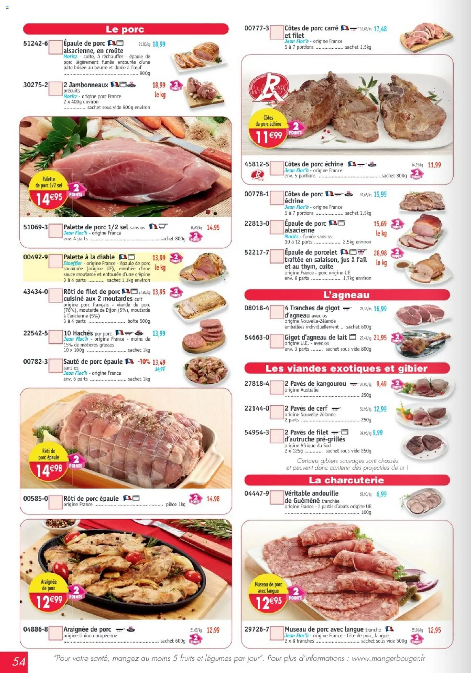 {H1} | Page: 54 | Produits: Palette à la diable, Sel, Fruits, Porc
