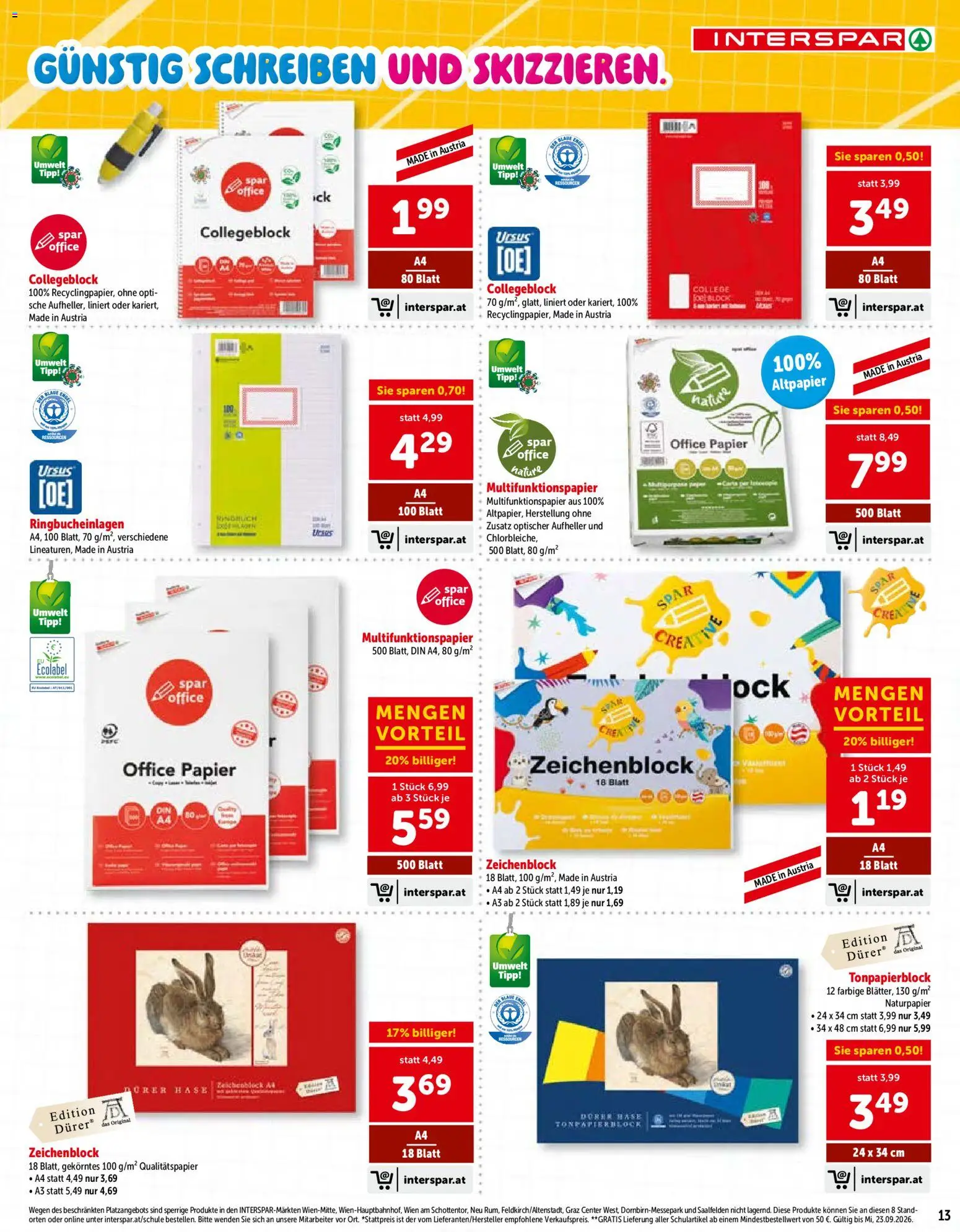 Interspar Flugblatt - Schule gültig ab 25.07.2026 | Seite: 13