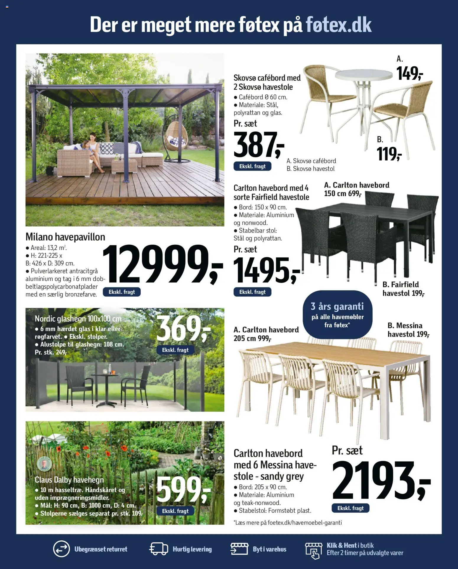 Føtex tilbudsavis – gyldig fra 15.05.2026 | Side: 70 | Produkter: Bord, Stol, Havemøbler, Havestole
