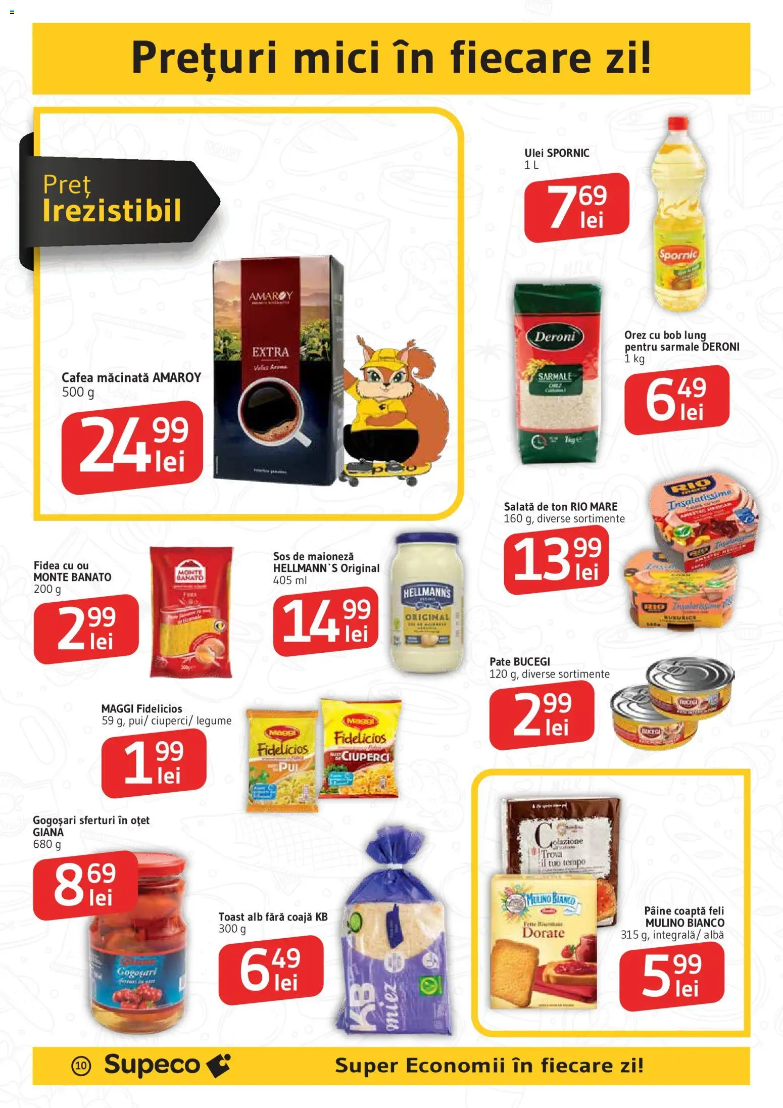 Noul catalog Supeco – valabil de la 25.06.2026 | Pagină: 10 | Produse: Ciuperci, Pâine, Maioneză, Sos