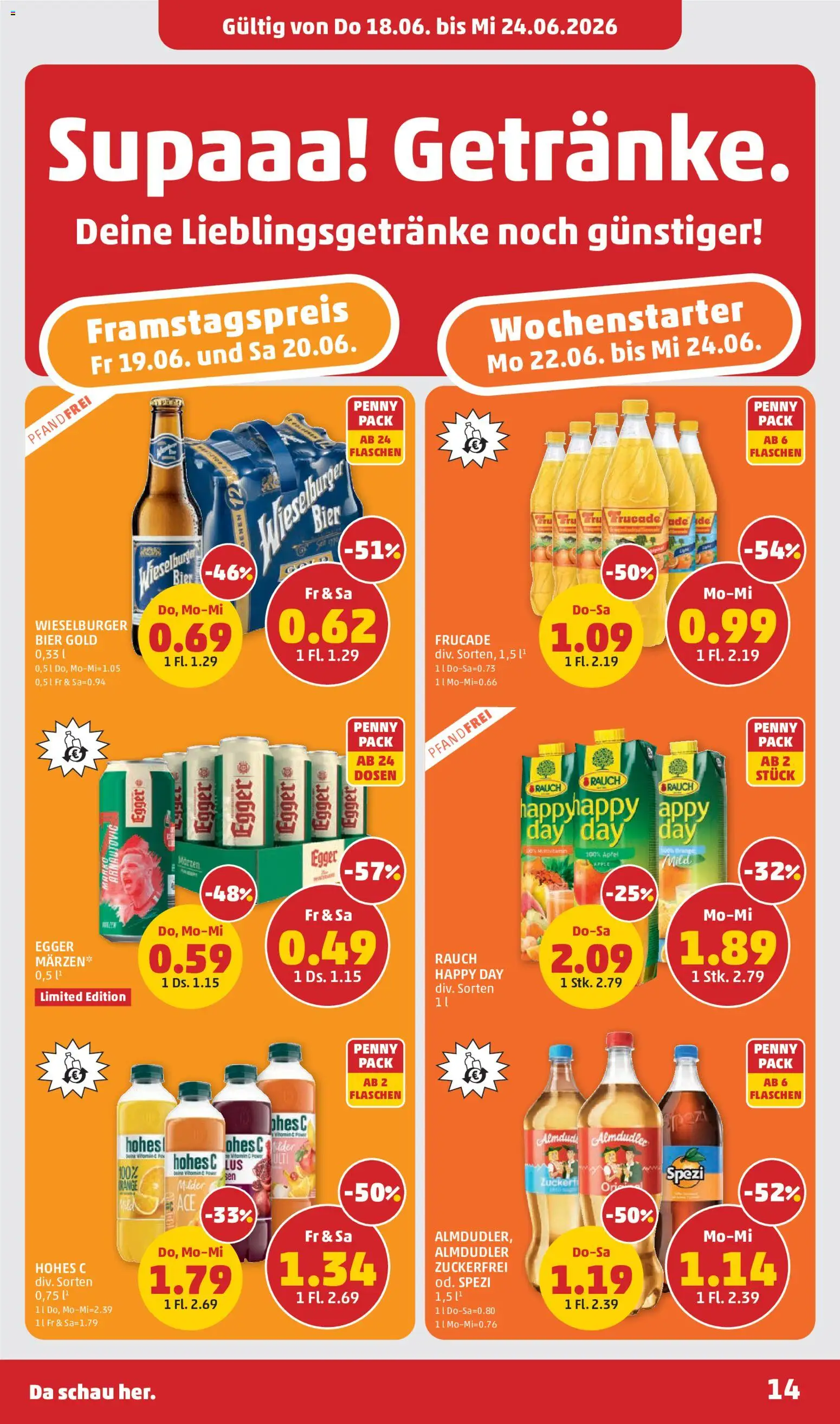 Penny Markt Schmankerl Post gültig ab 18.06.2026 | Seite: 14 | Produkte: Apple, Bier