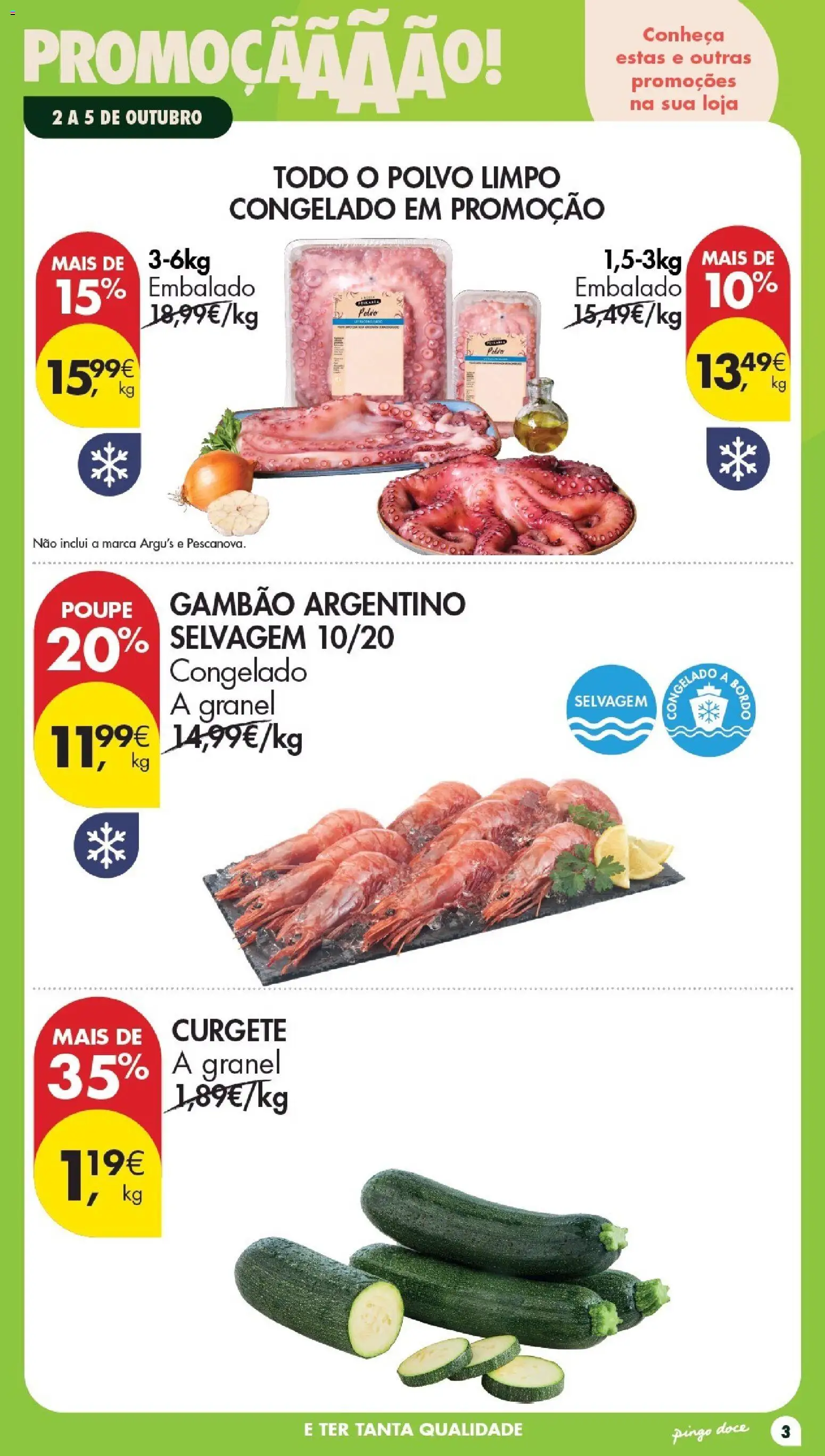 Pingo Doce folheto Poupe Este Fim de Semana │ válido de 02/10/2026 | Página: 3 | Produtos: Curgete, Polvo