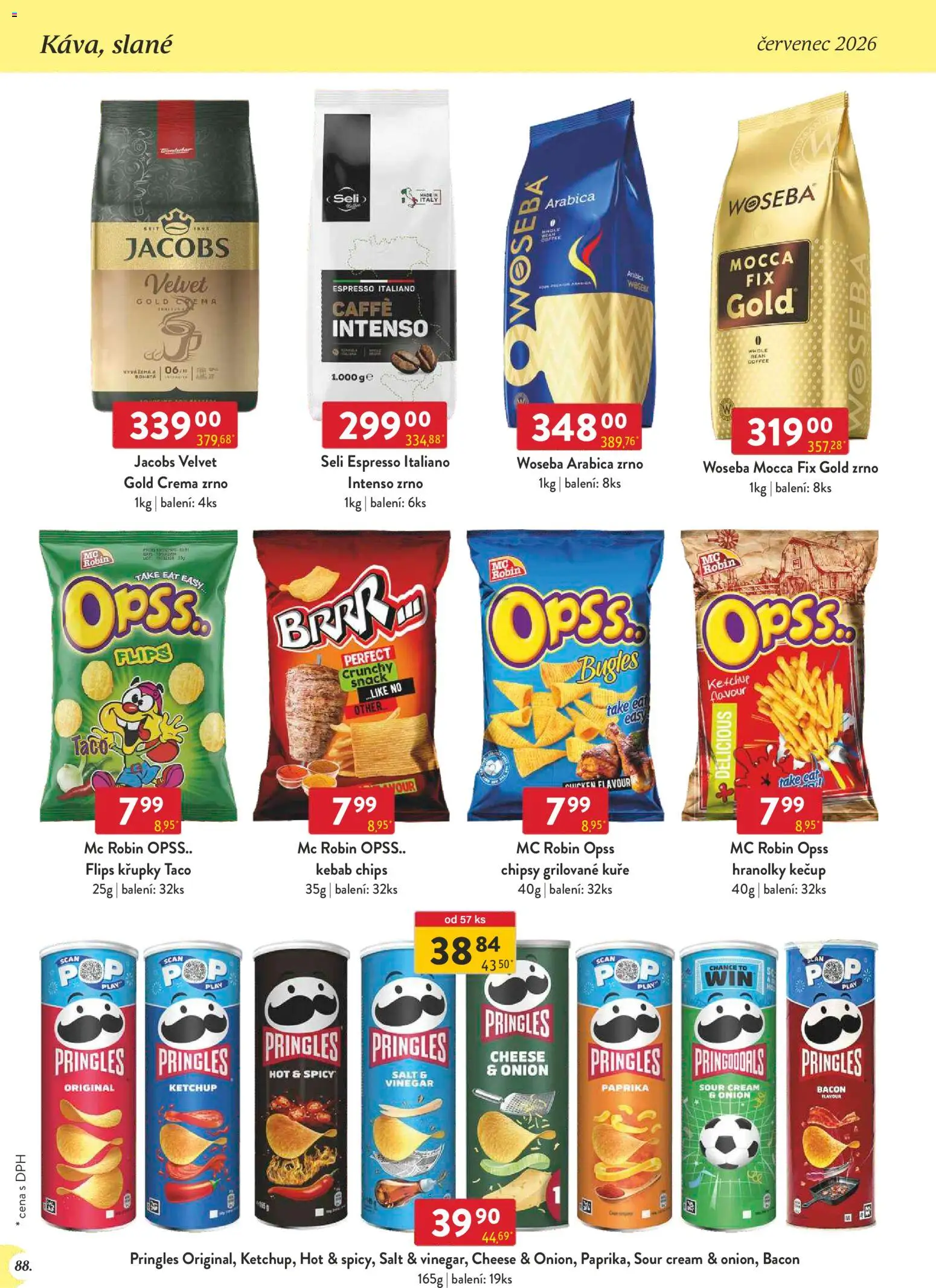 Astur & Qanto leták - Velkoobchod 07/2026 od 01.07.2026 | Strana: 88 | Produkty: Hranolky, Pringles, Paprika, Kebab