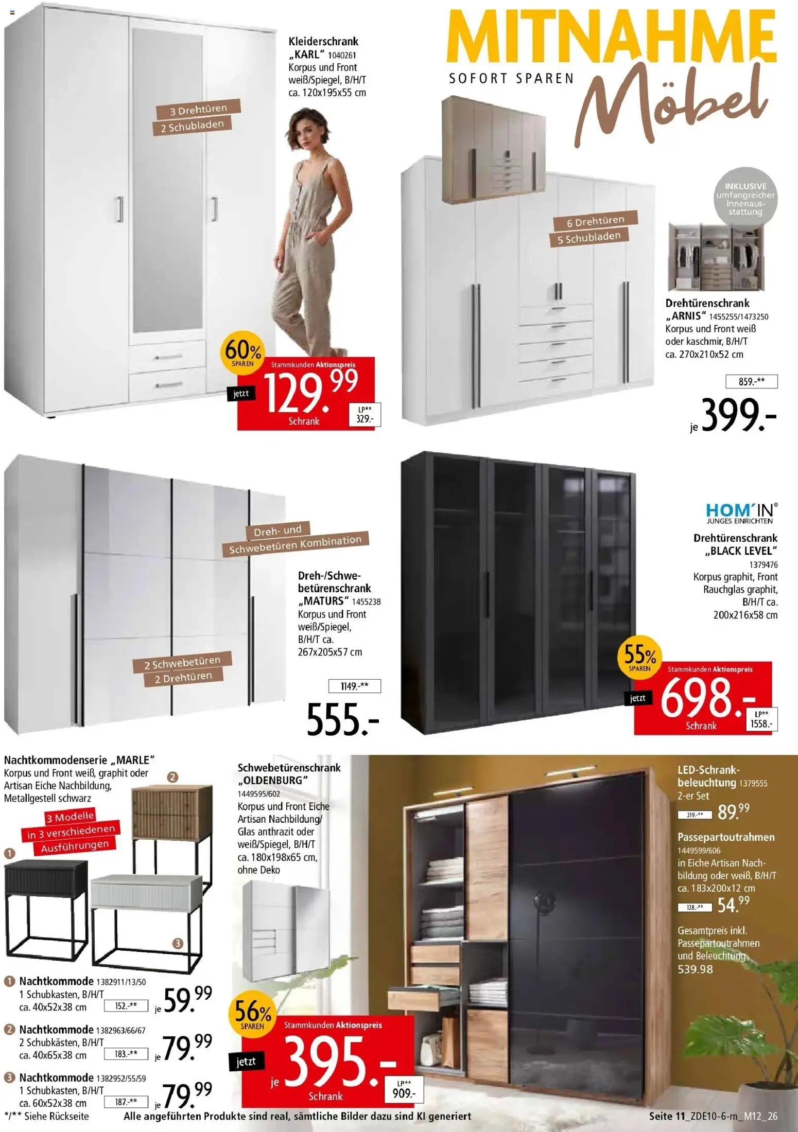 Zurbrüggen Z2 Mitnahme Möbel (ab 10.10.2026) zum Blättern | Seite: 15 | Produkte: Kleiderschrank, Schwebetürenschrank, Drehtürenschrank, Schrank
