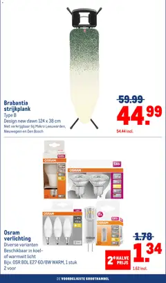 Makro - Non-Food - Voorbeeld van een folder van Makro, geldig van 17-10-2026 | Pagina: 38 | Producten: Strijkplank, Bol, Verlichting