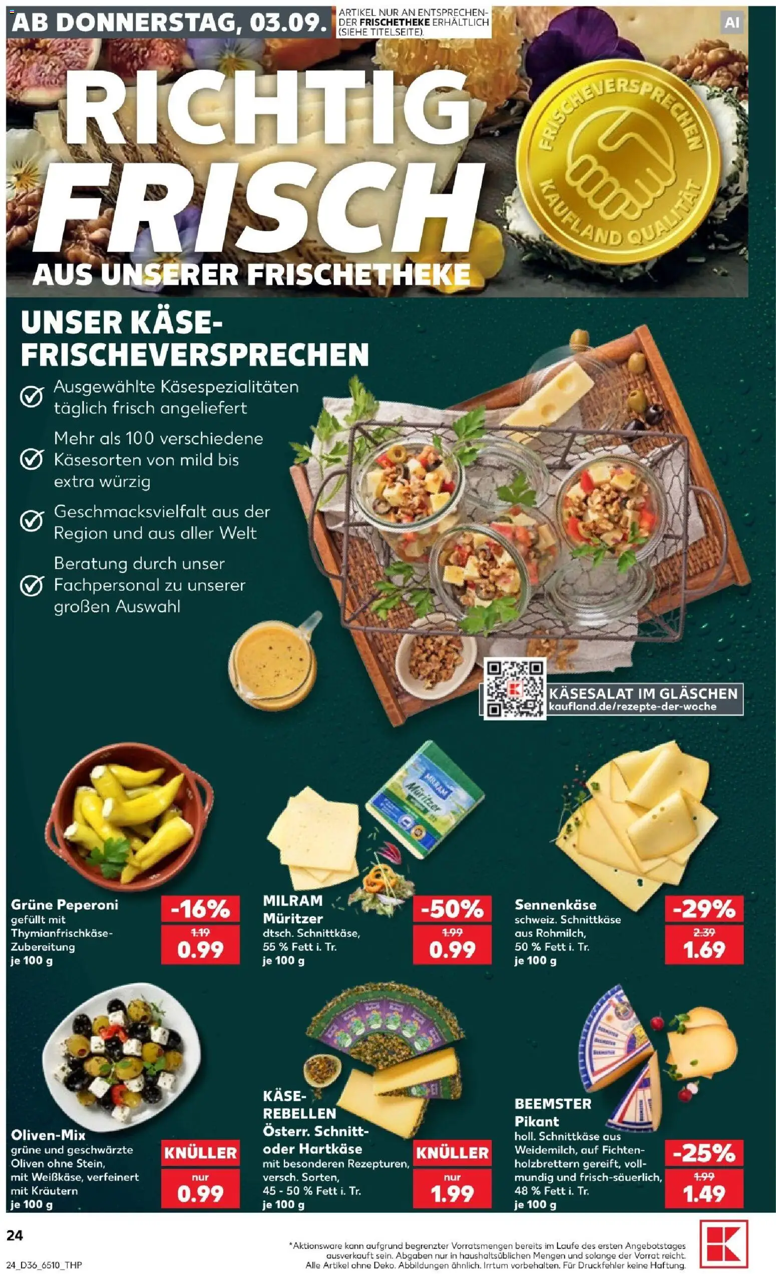 Kaufland Prospekt Köln – gültig ab 03.09.2026 | Seite: 24 | Produkte: Putenbrust, Hahnchen, Joghurt, Vollkornbrot