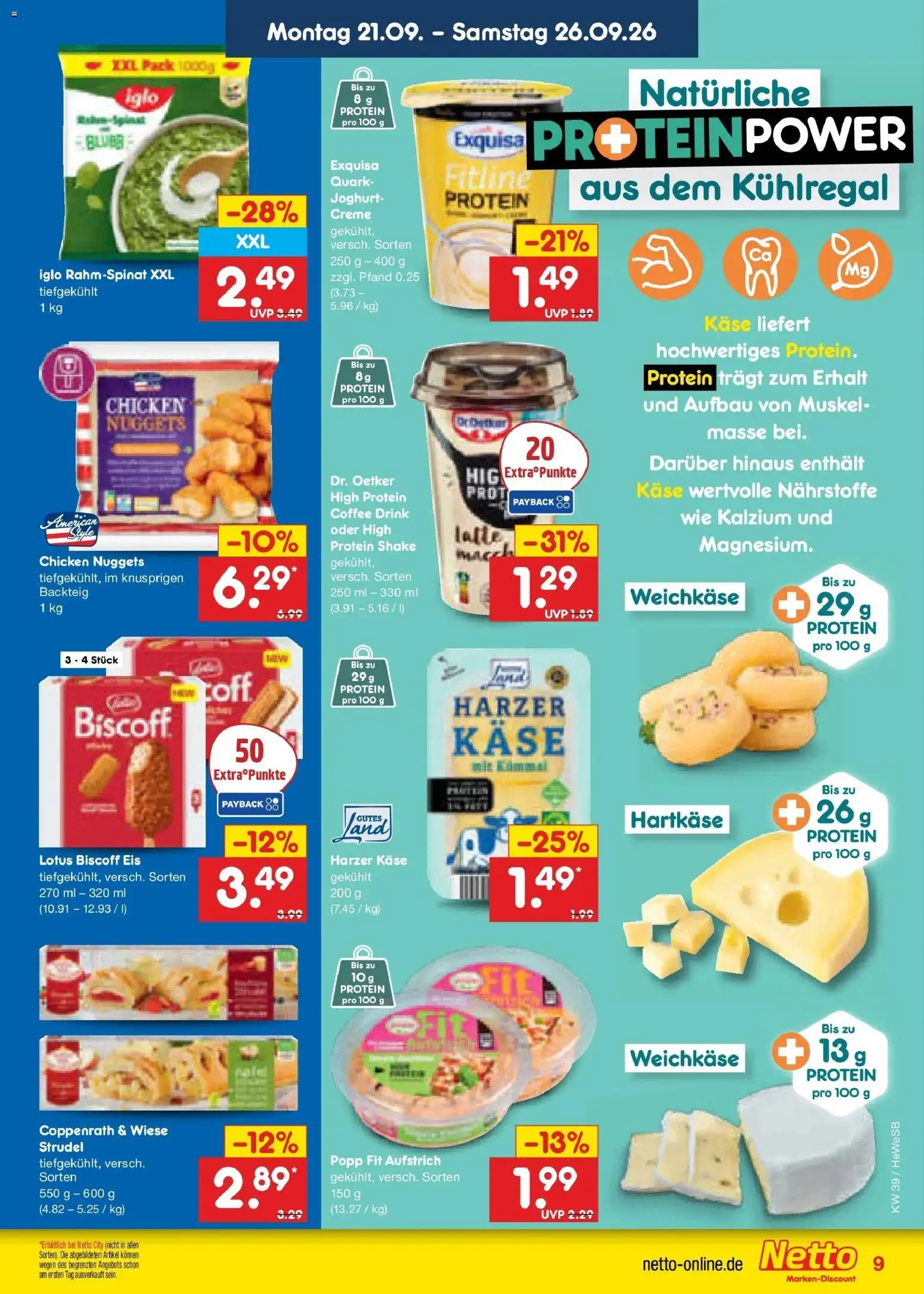 Netto Marken-Discount Prospekt Hamburg – gültig ab 21.09.2026 | Seite: 13 | Produkte: Käse, Creme, Exquisa, Eis