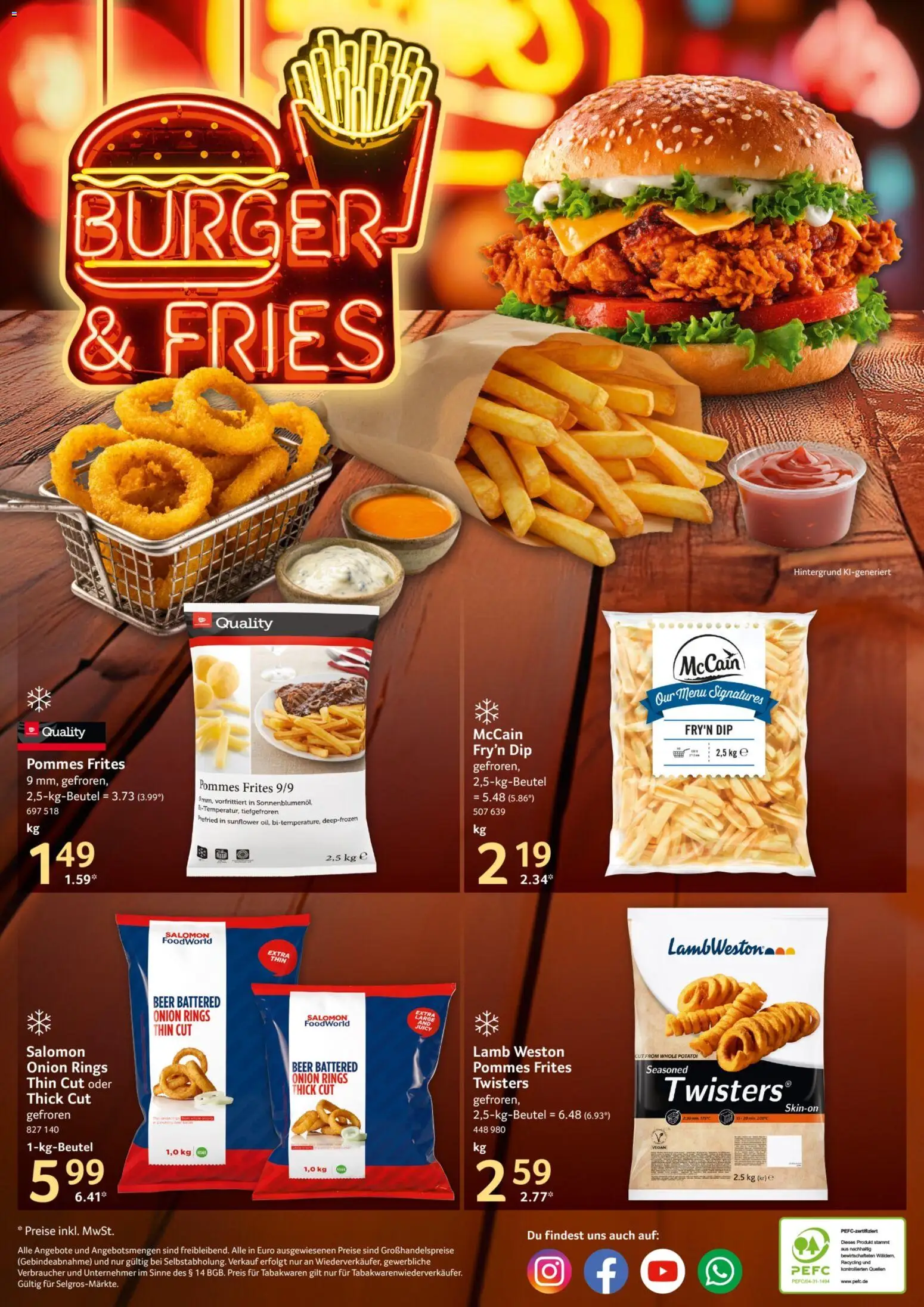 Selgros Prospekt – gültig ab 06.08.2026 | Seite: 28 | Produkte: Pommes, Burger, McCain, Pommes frites